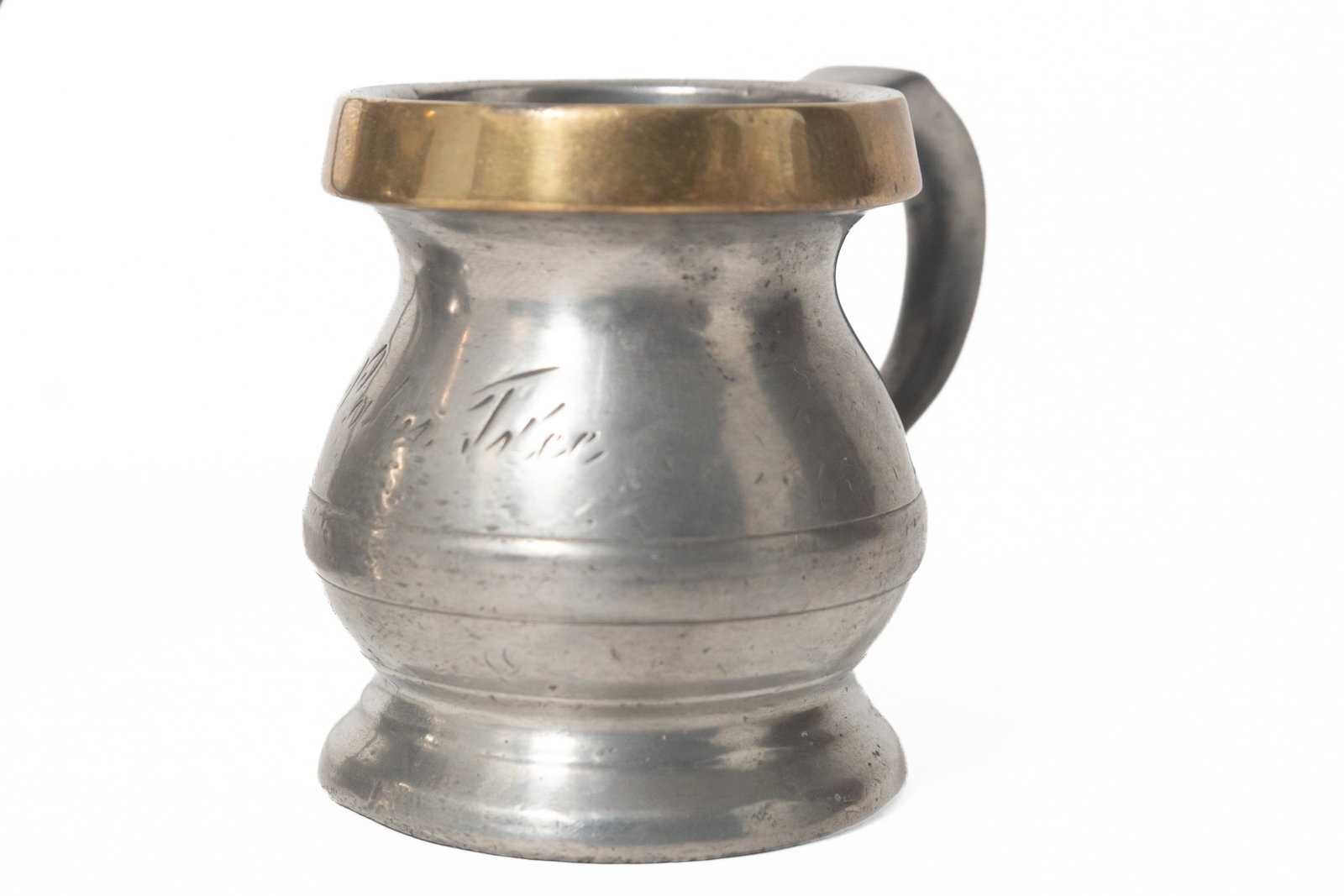 SIX PEWTER ITEMS. - 13