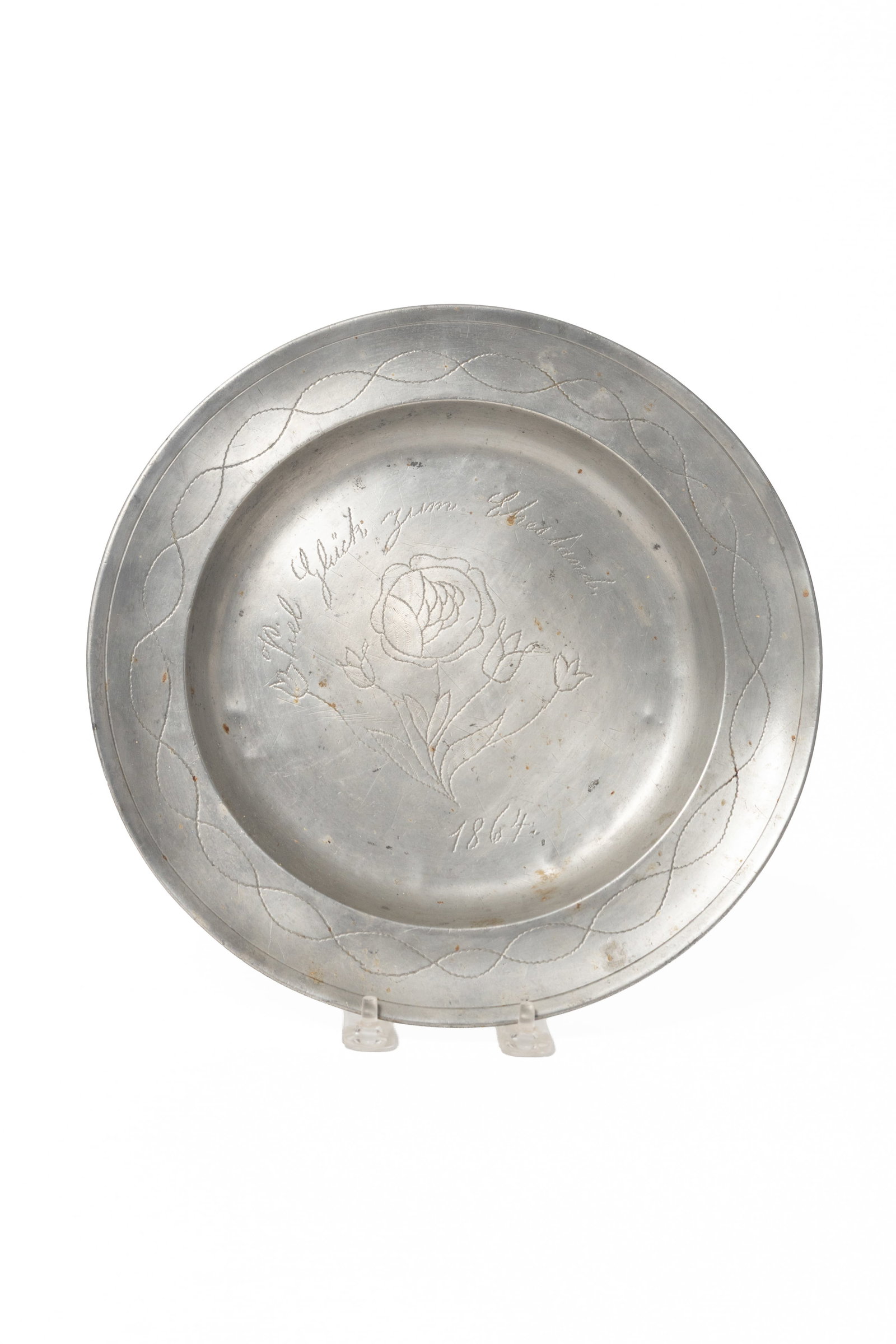 SIX PEWTER ITEMS. - 3