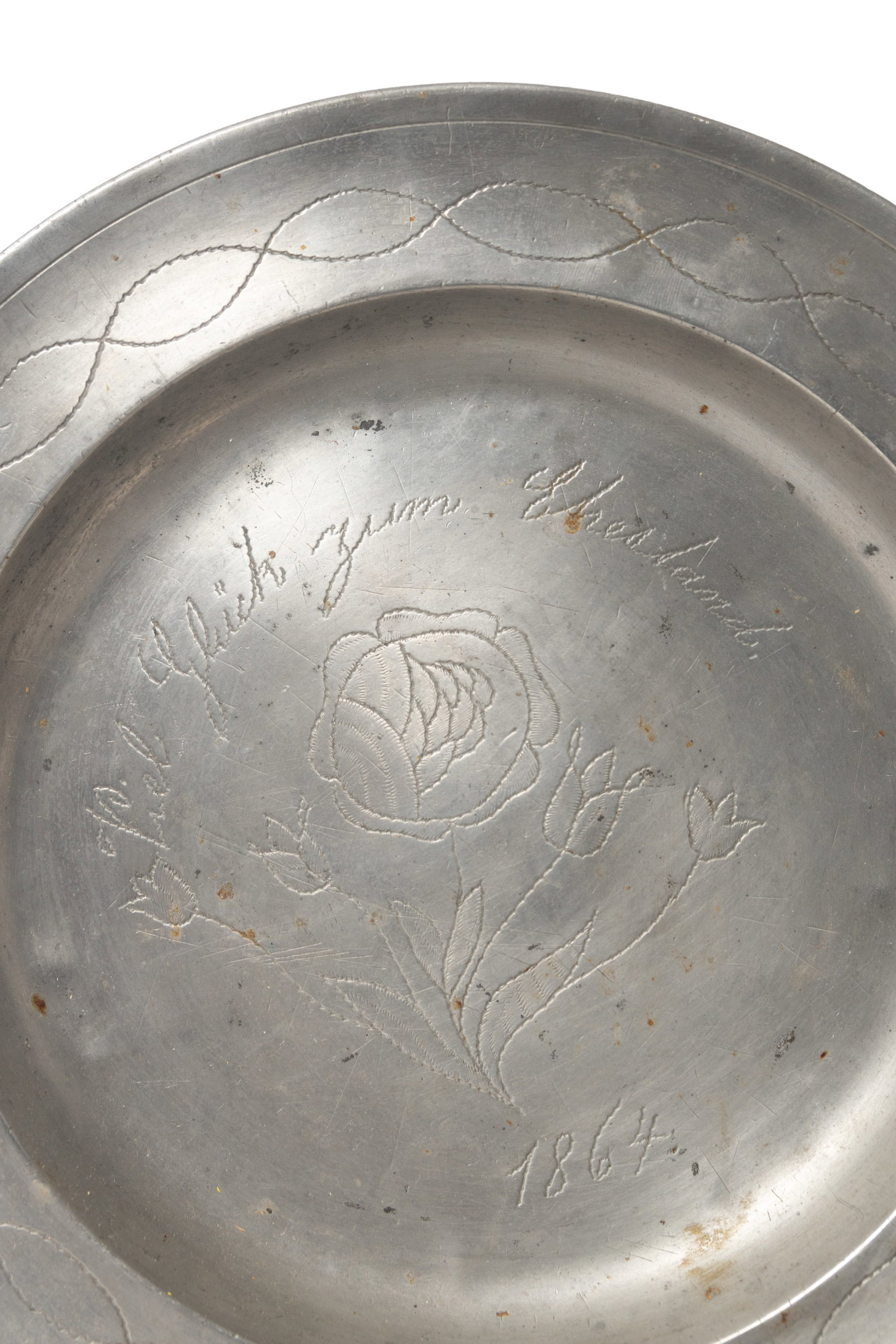 SIX PEWTER ITEMS. - 6