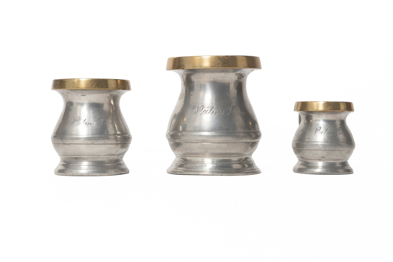SIX PEWTER ITEMS. - 7
