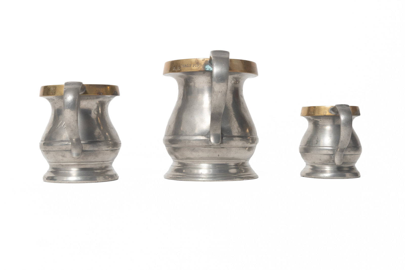 SIX PEWTER ITEMS. - 9