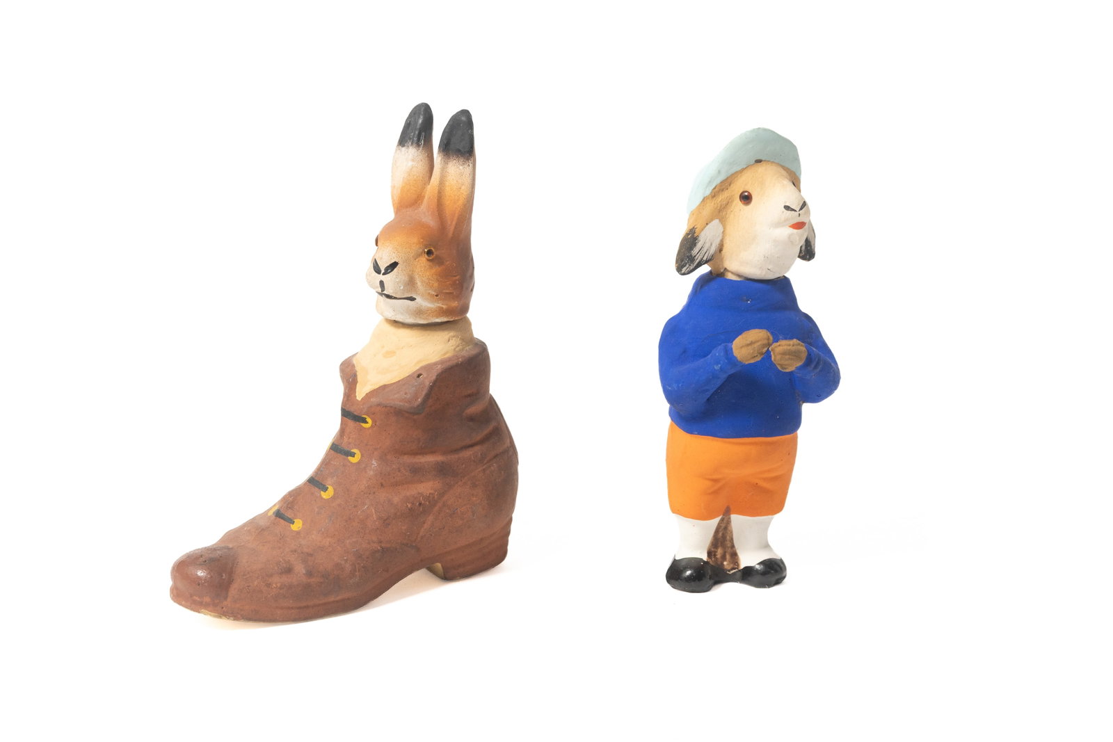 TWO RABBIT CANDY CONTAINERS. (1 of 15)