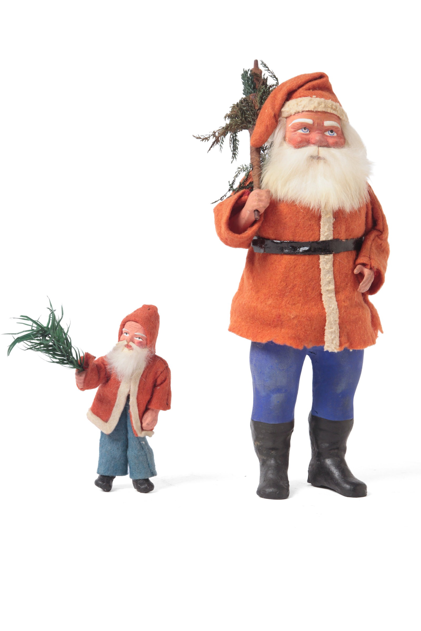 SANTA CANDY CONTAINER AND A DIMINUTIVE SANTA FIGURE. (1 of 17)