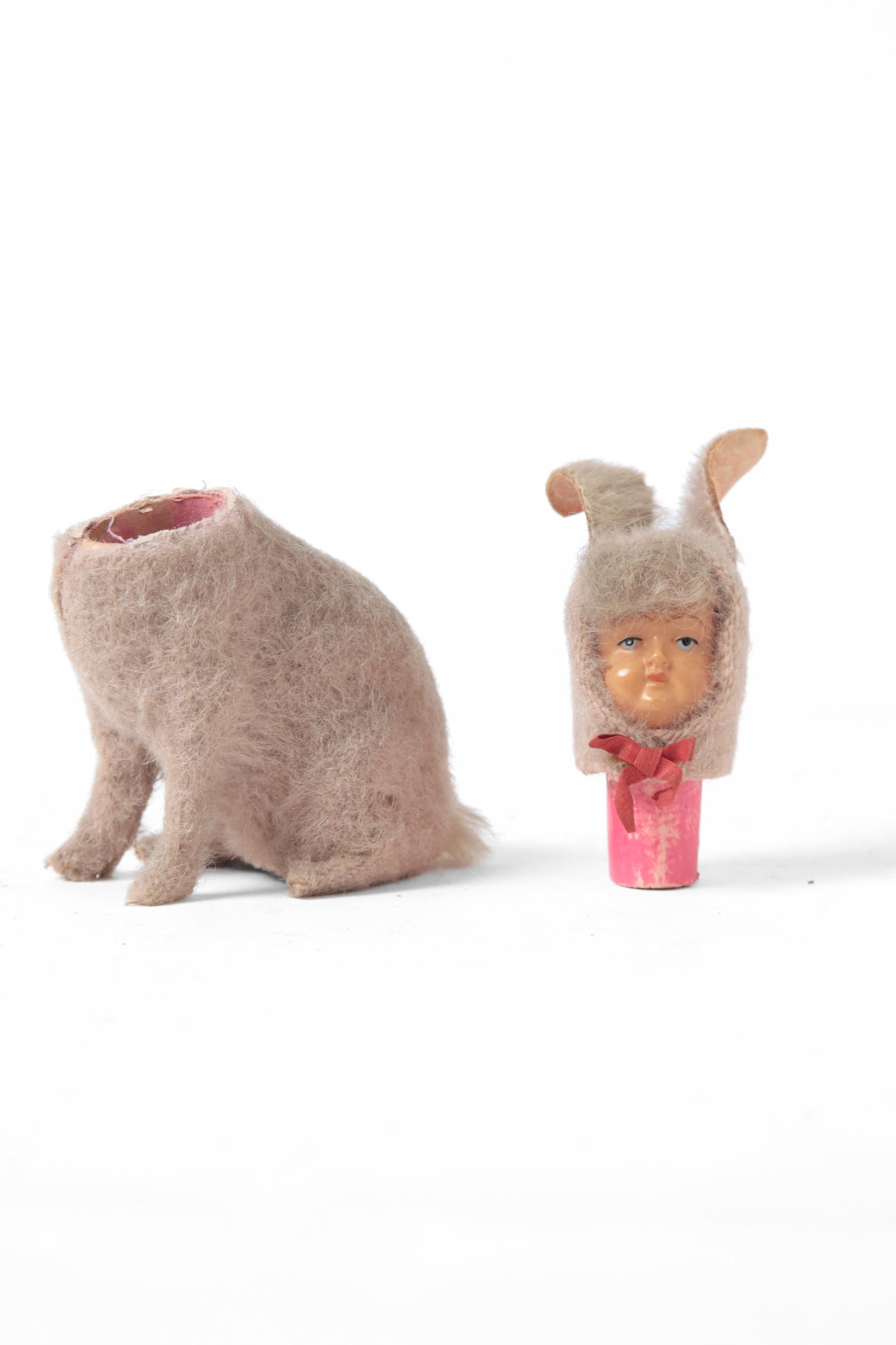 TWO RABBIT CANDY CONTAINERS. - 8