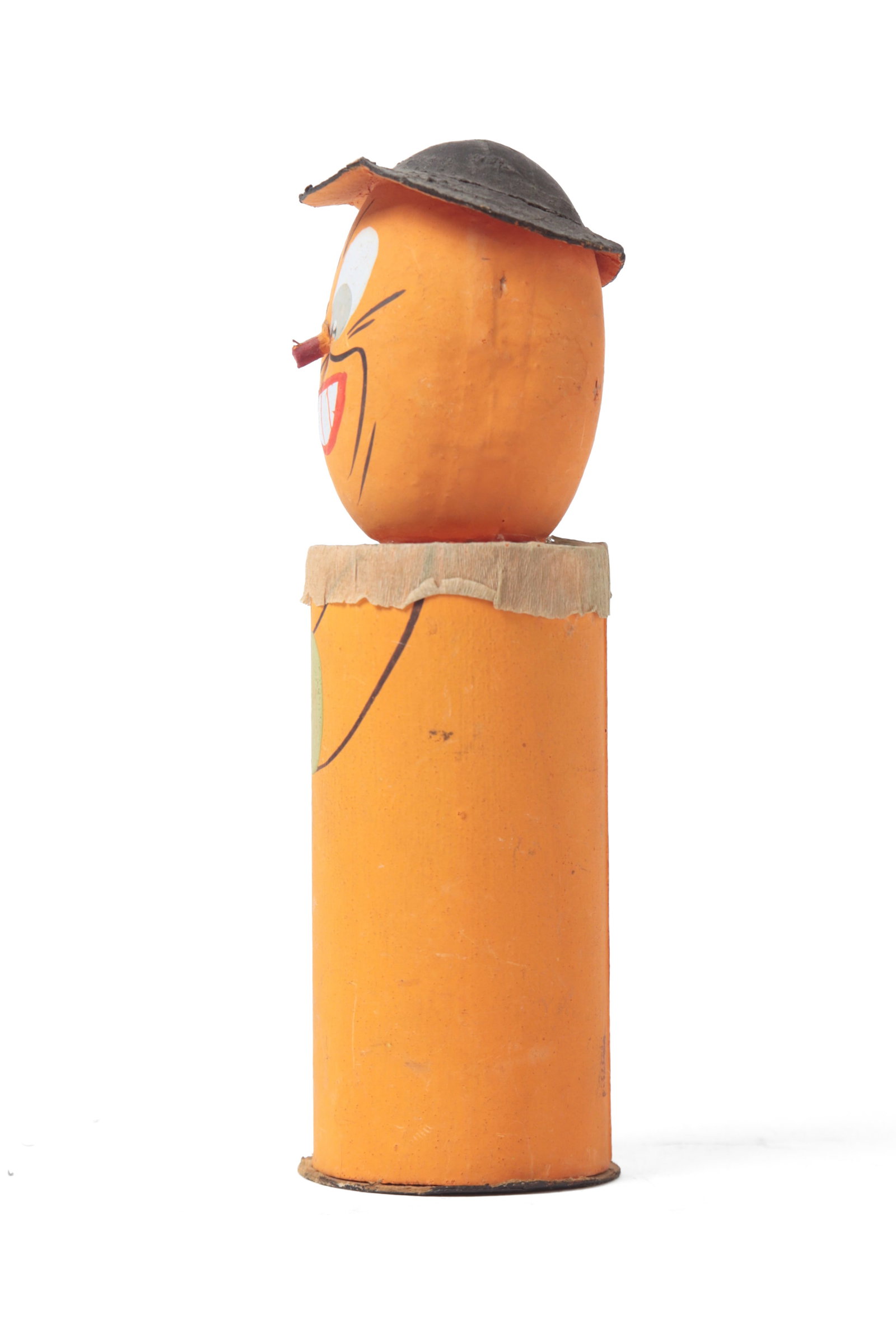 TWO STANDING PUMPKIN MAN CANDY CONTAINERS. - 10
