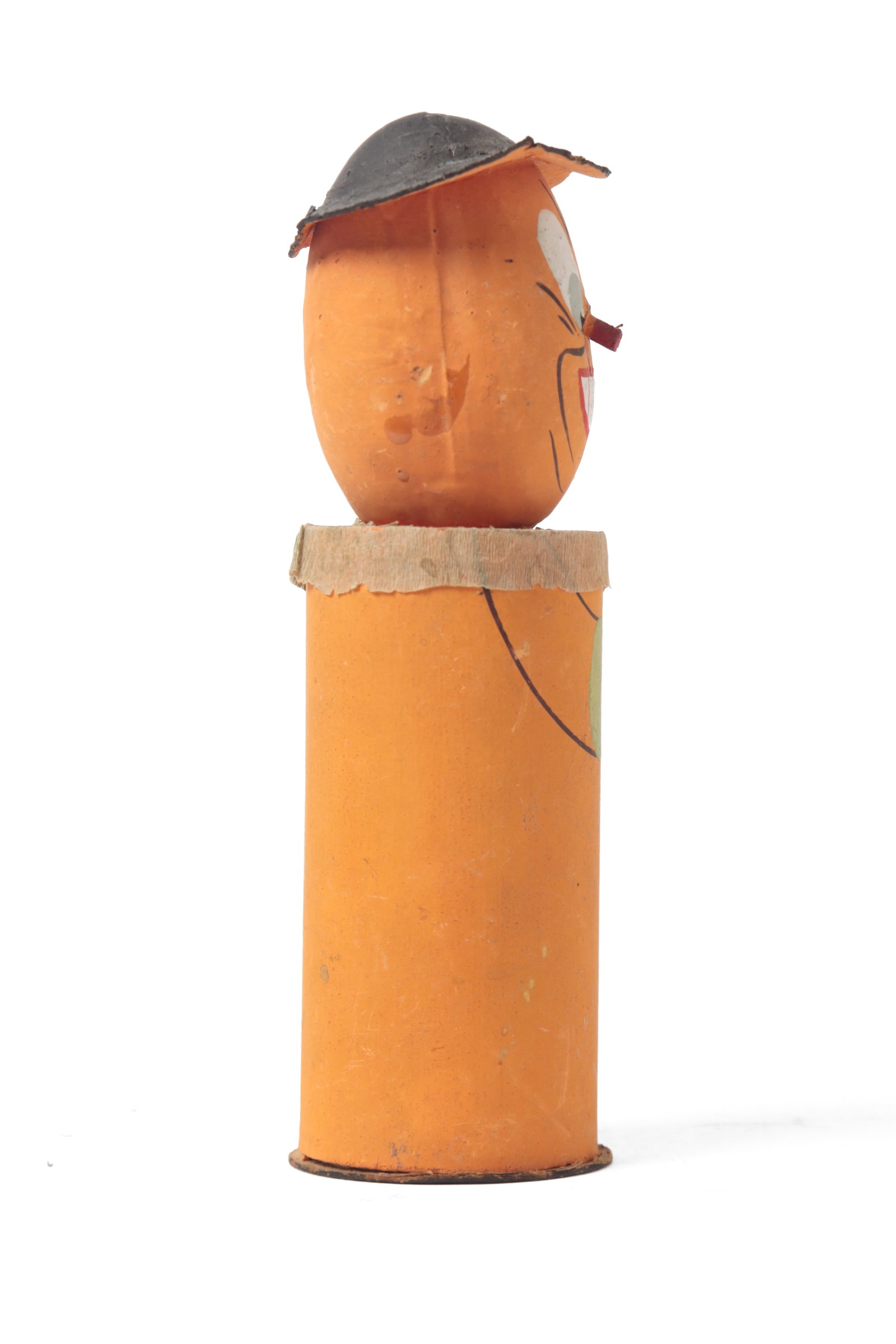 TWO STANDING PUMPKIN MAN CANDY CONTAINERS. - 12