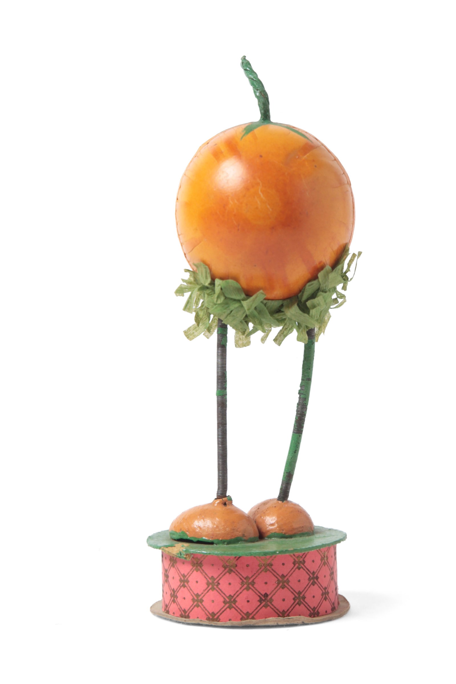 TWO STANDING PUMPKIN MAN CANDY CONTAINERS. - 4