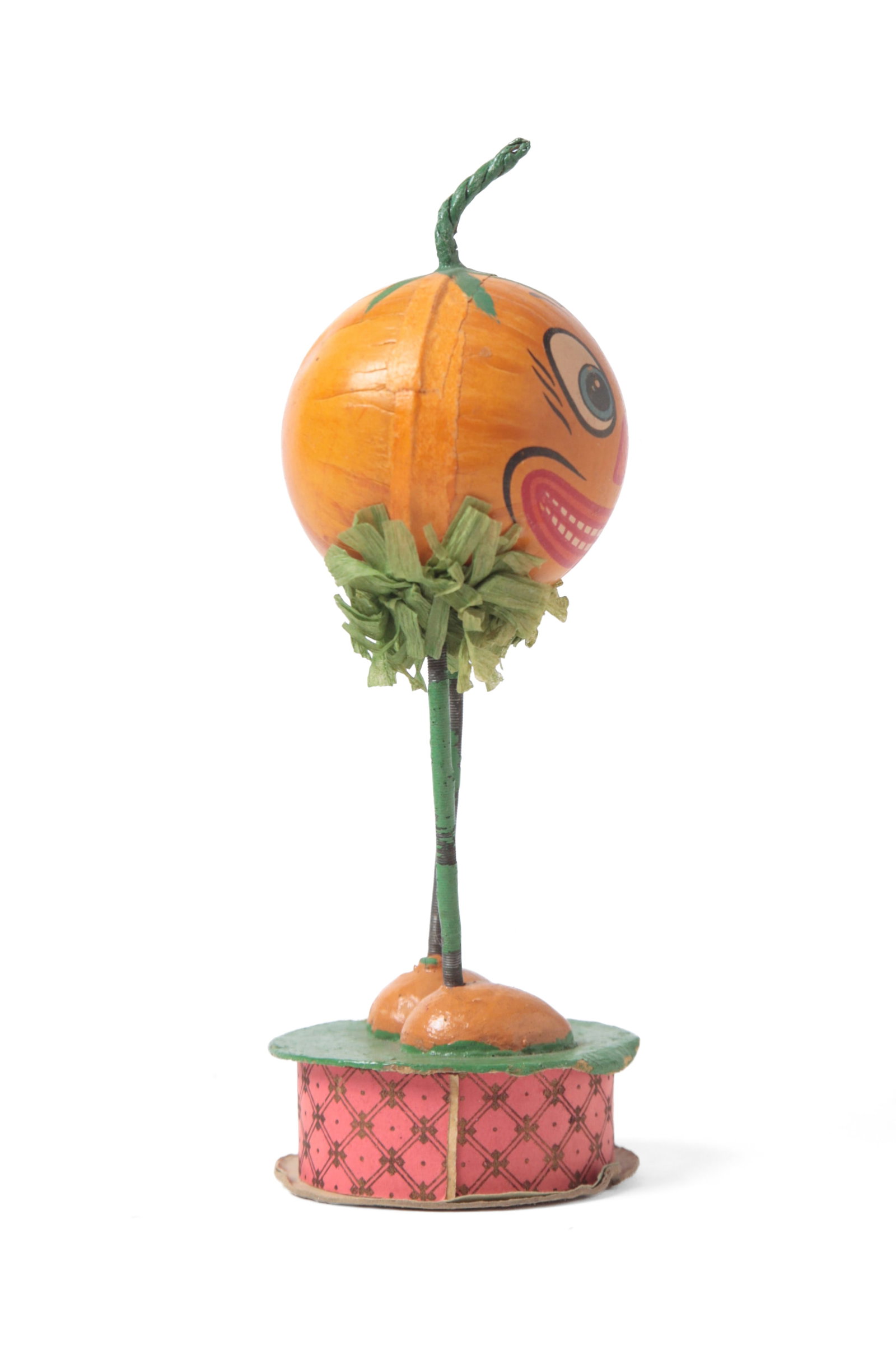 TWO STANDING PUMPKIN MAN CANDY CONTAINERS. - 5