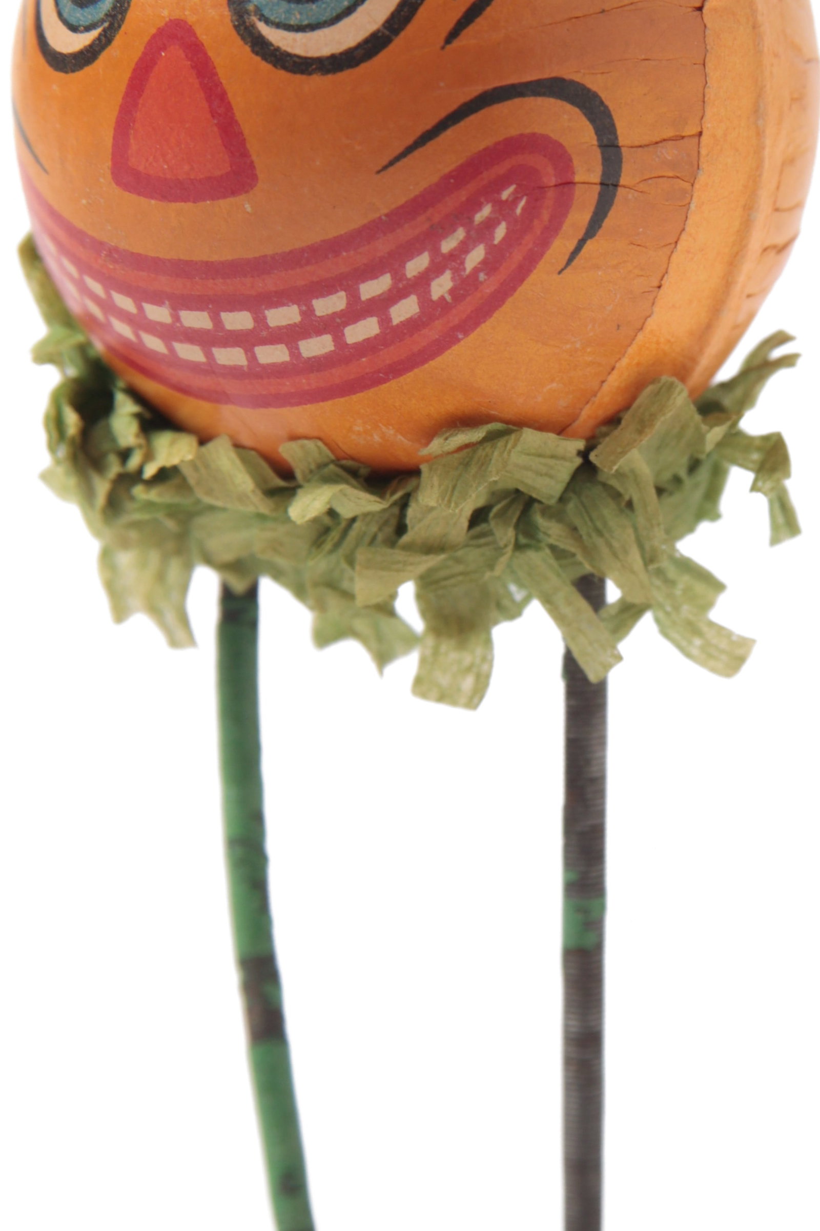 TWO STANDING PUMPKIN MAN CANDY CONTAINERS. - 8