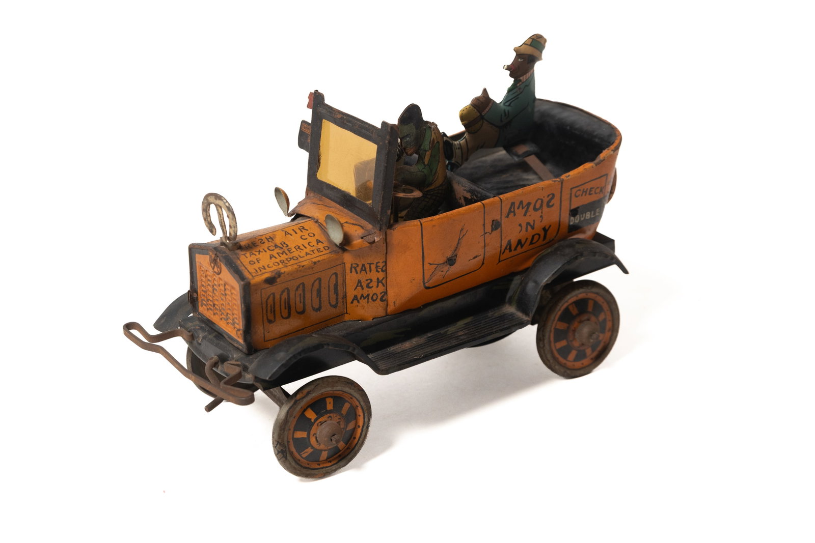 LOUIS MARX (NEW YORK, NEW YORK) TIN LITHO WIND-UP AMOS AND ANDY FRESH AIR TAXICAB. (1 of 8)