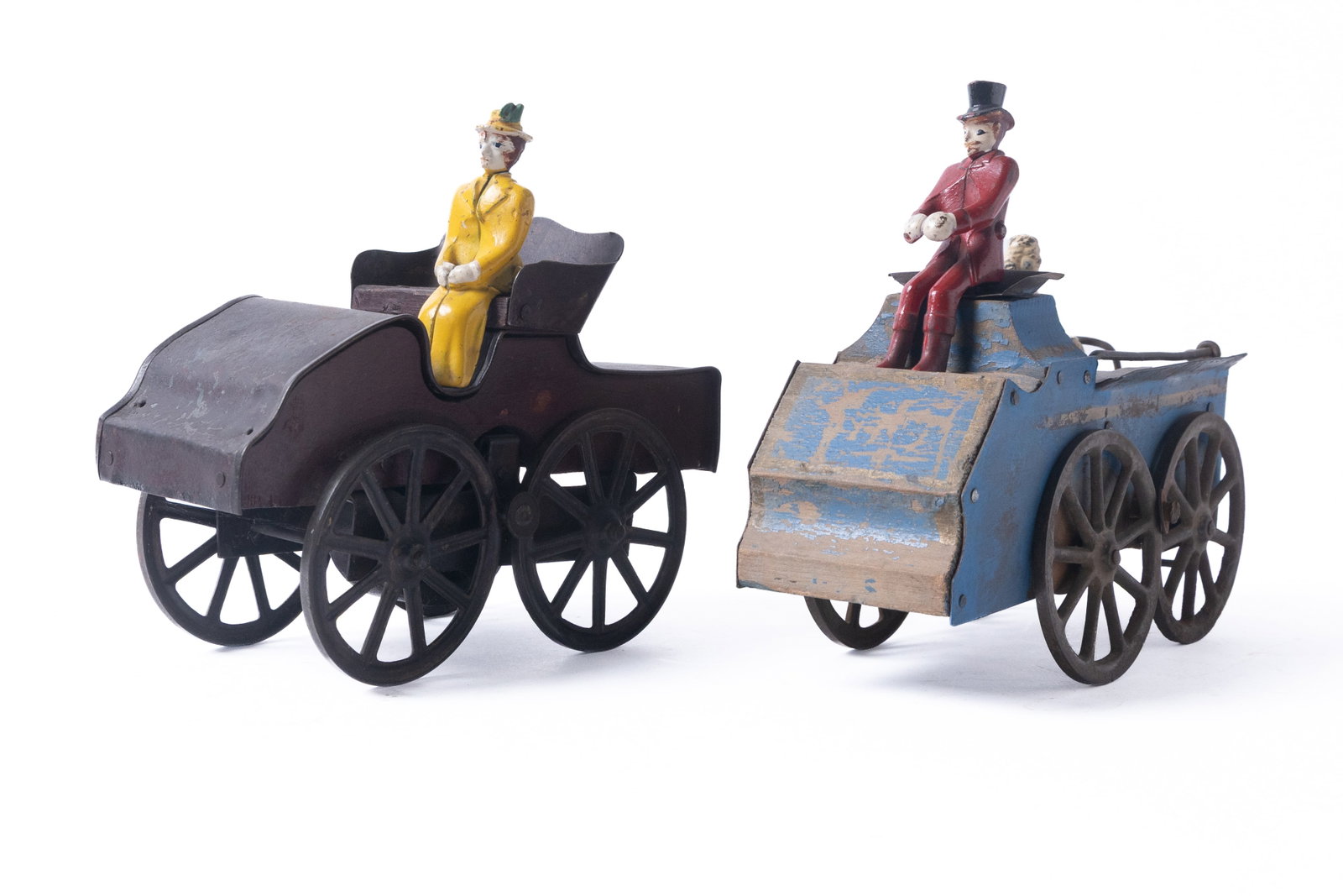 TWO D.P. CLARK (DAYTON, OHIO) HILL CLIMBER FRICTION VEHICLES. (1 of 17)
