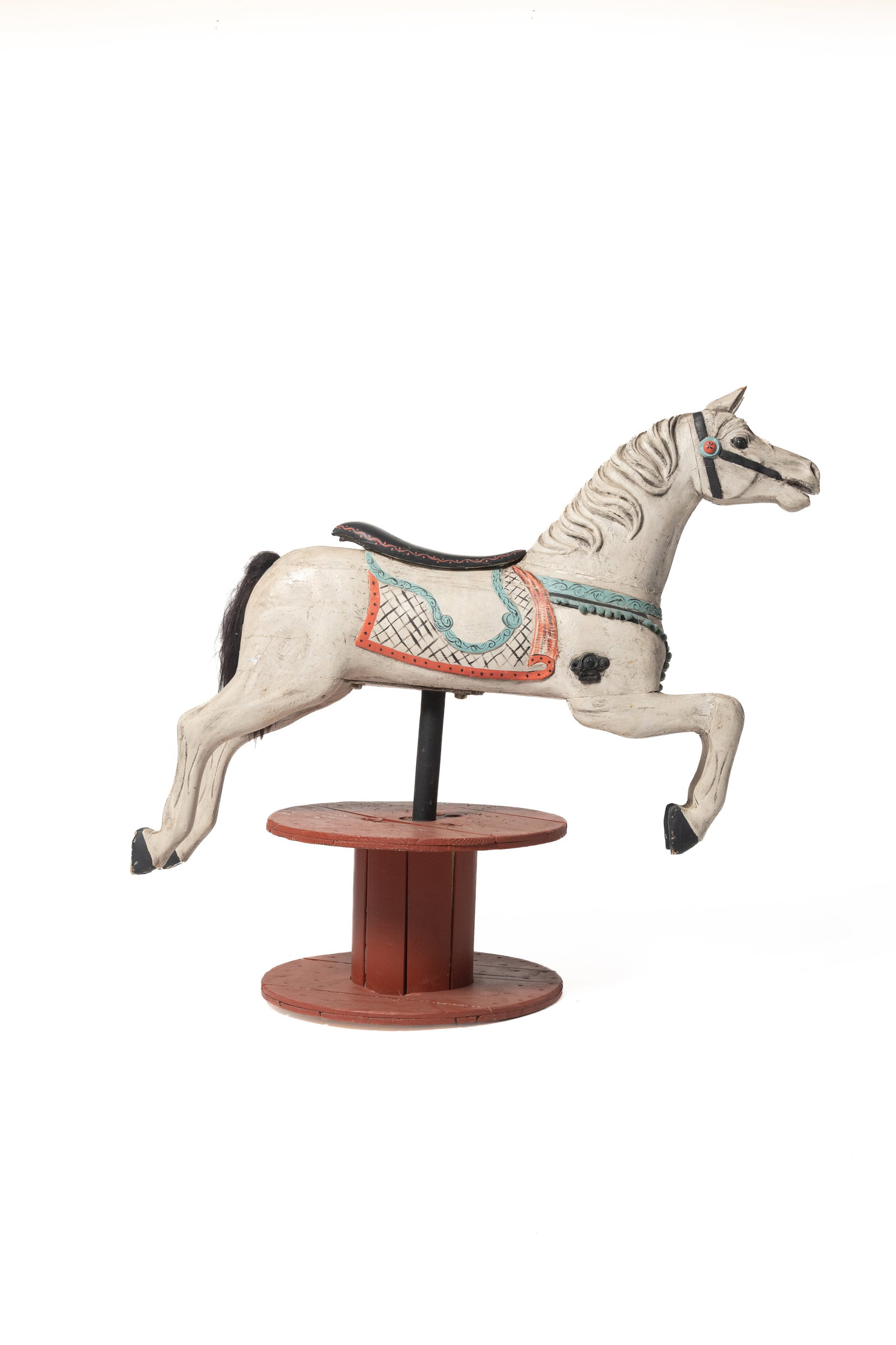 CARVED AND PAINTED CAROUSEL HORSE. (1 of 10)