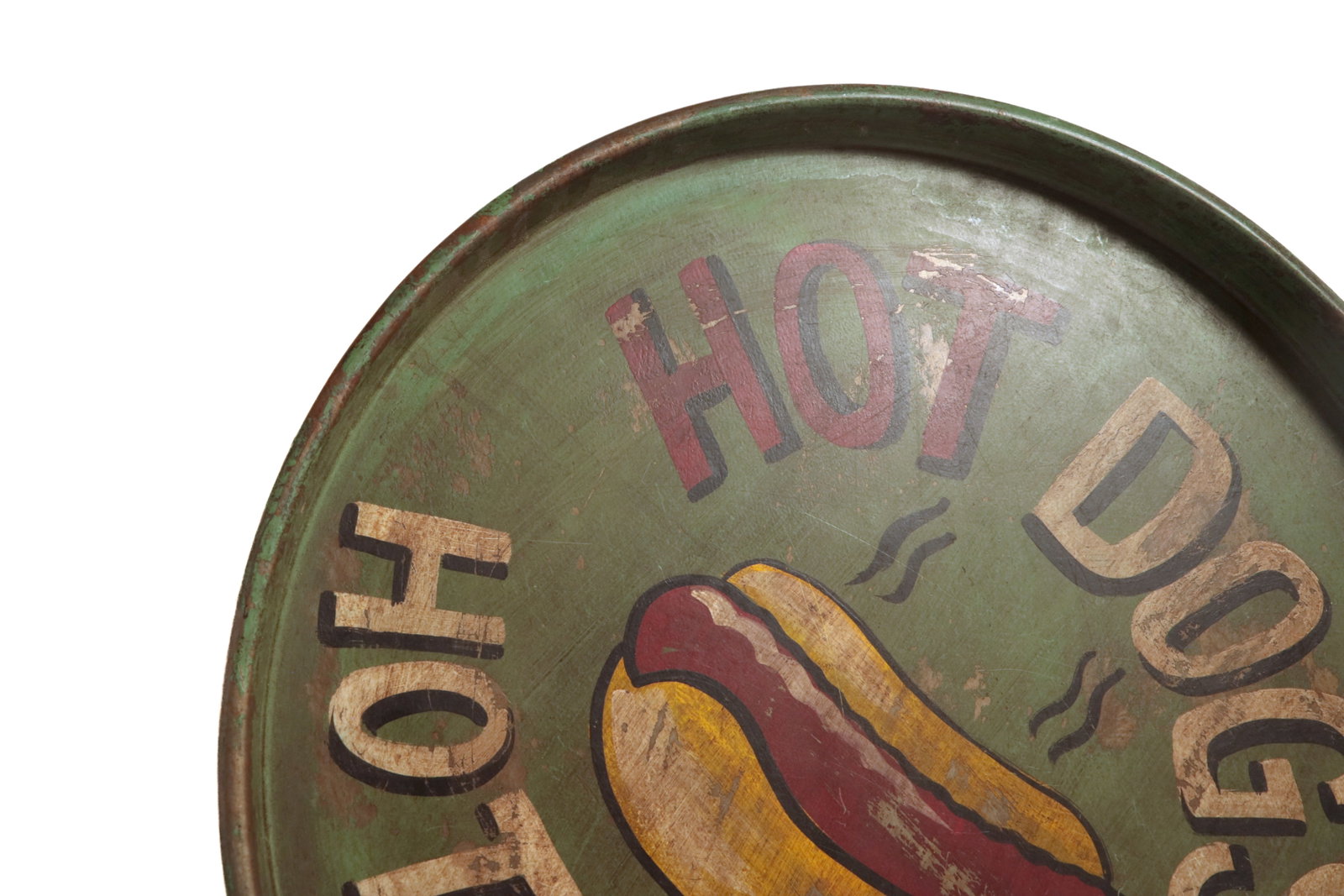 LARGE PAINT-DECORATED TRAY. - 6