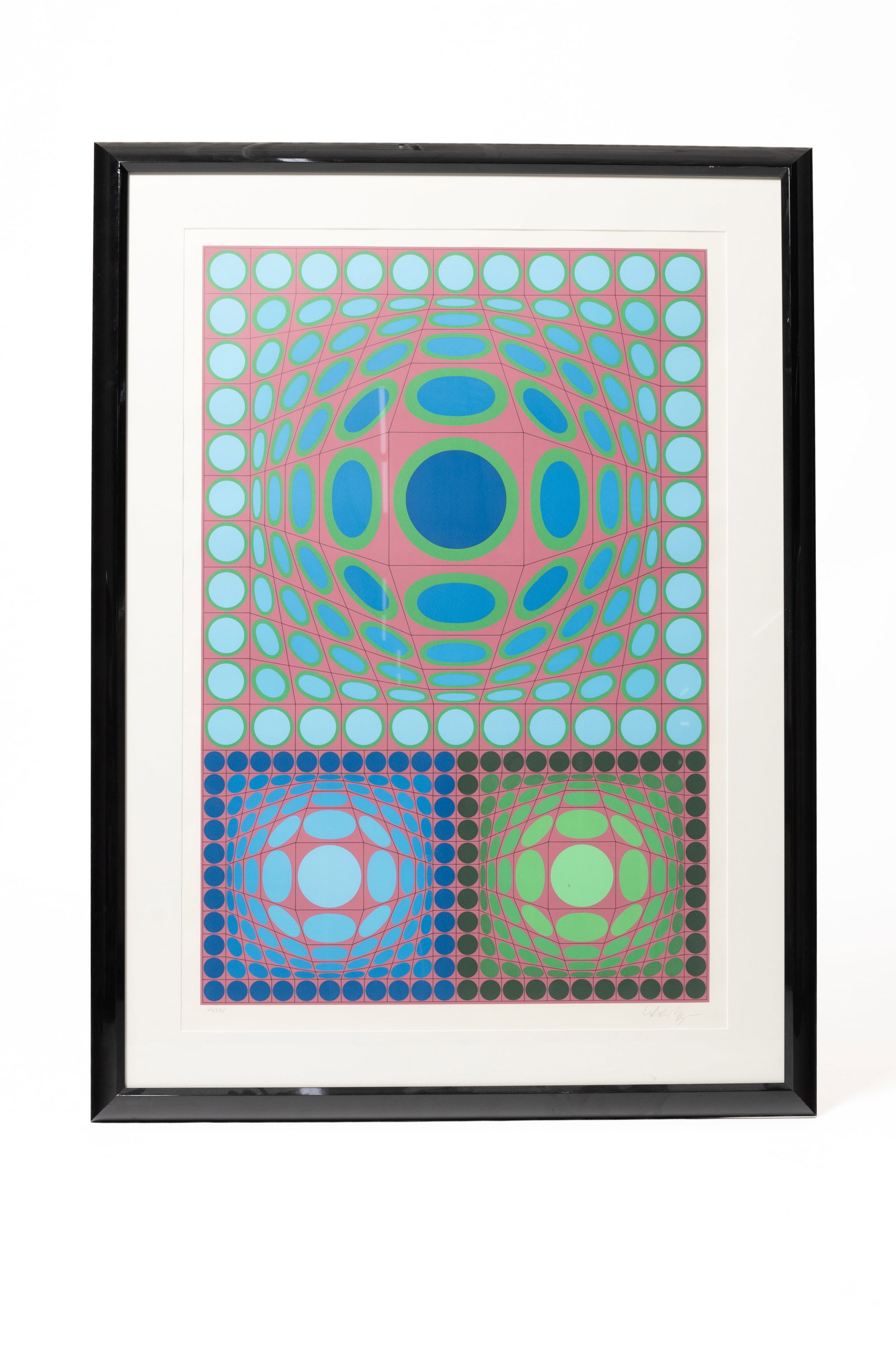VICTOR VASARELY (HUNGARIAN-FRENCH, 1906-1997) "TRI VEGA II" SIGNED SERIGRAPH. (1 of 3)