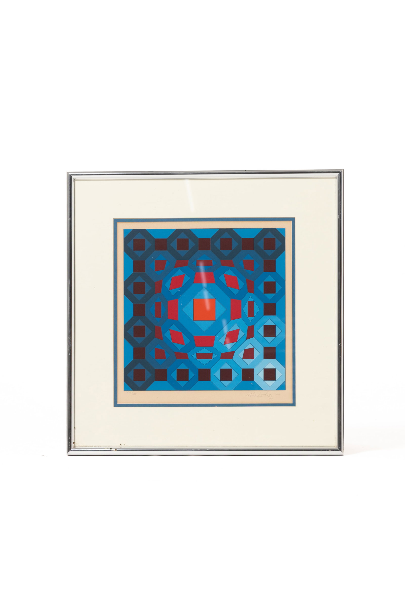 VICTOR VASARELY (HUNGARIAN-FRENCH, 1906-1997) "NIOLC-C" SIGNED SERIGRAPH. (1 of 4)