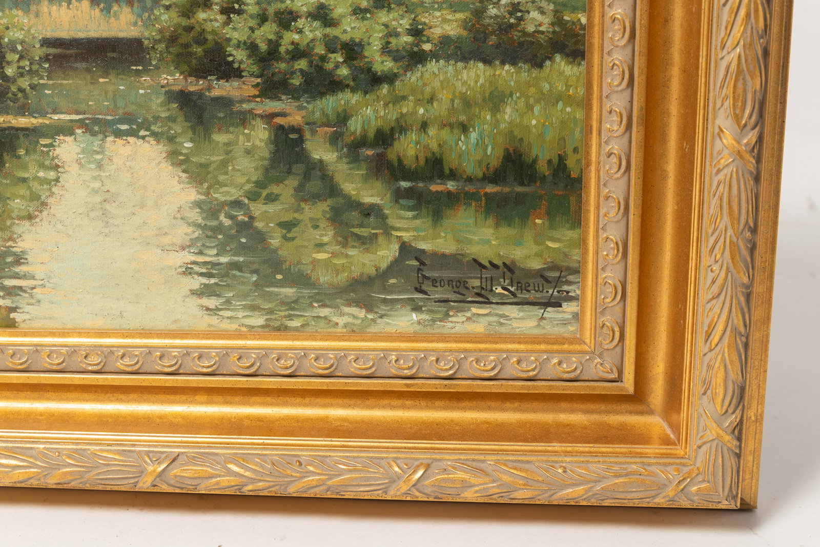 THREE LANDSCAPE PAINTINGS. - 7
