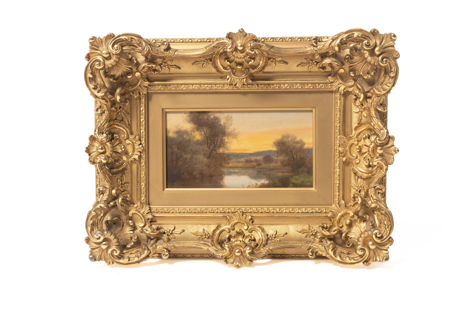 THREE LANDSCAPE PAINTINGS. - 9