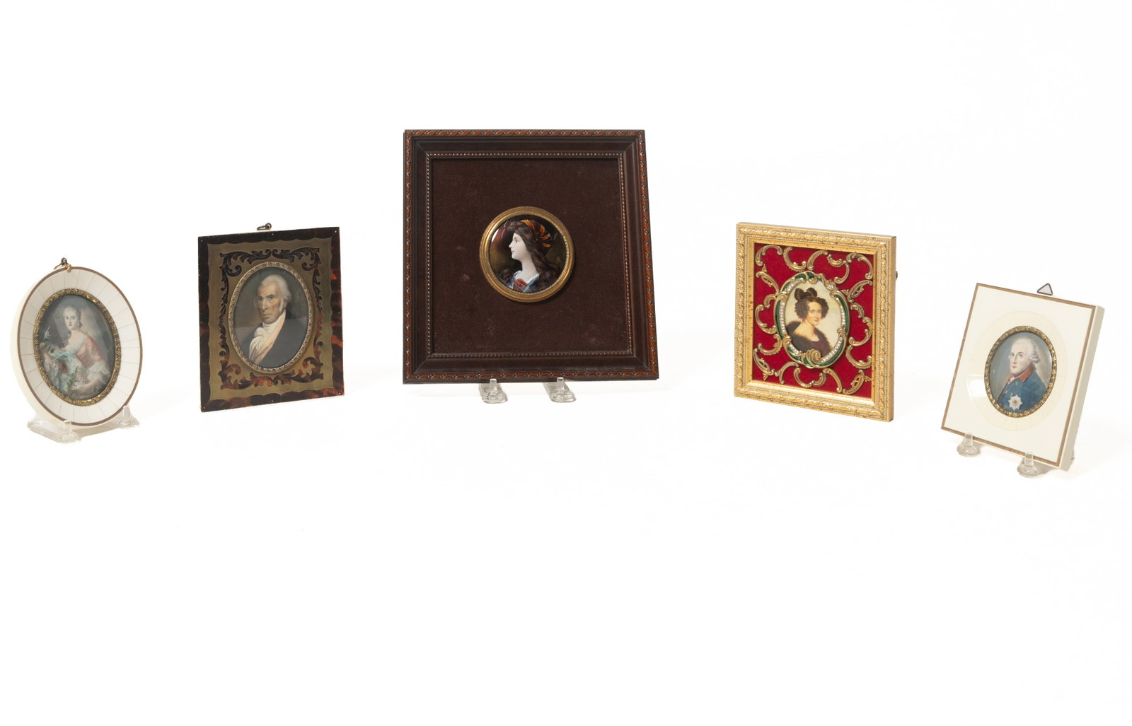 FIVE MINIATURE PORTRAITS. (1 of 7)