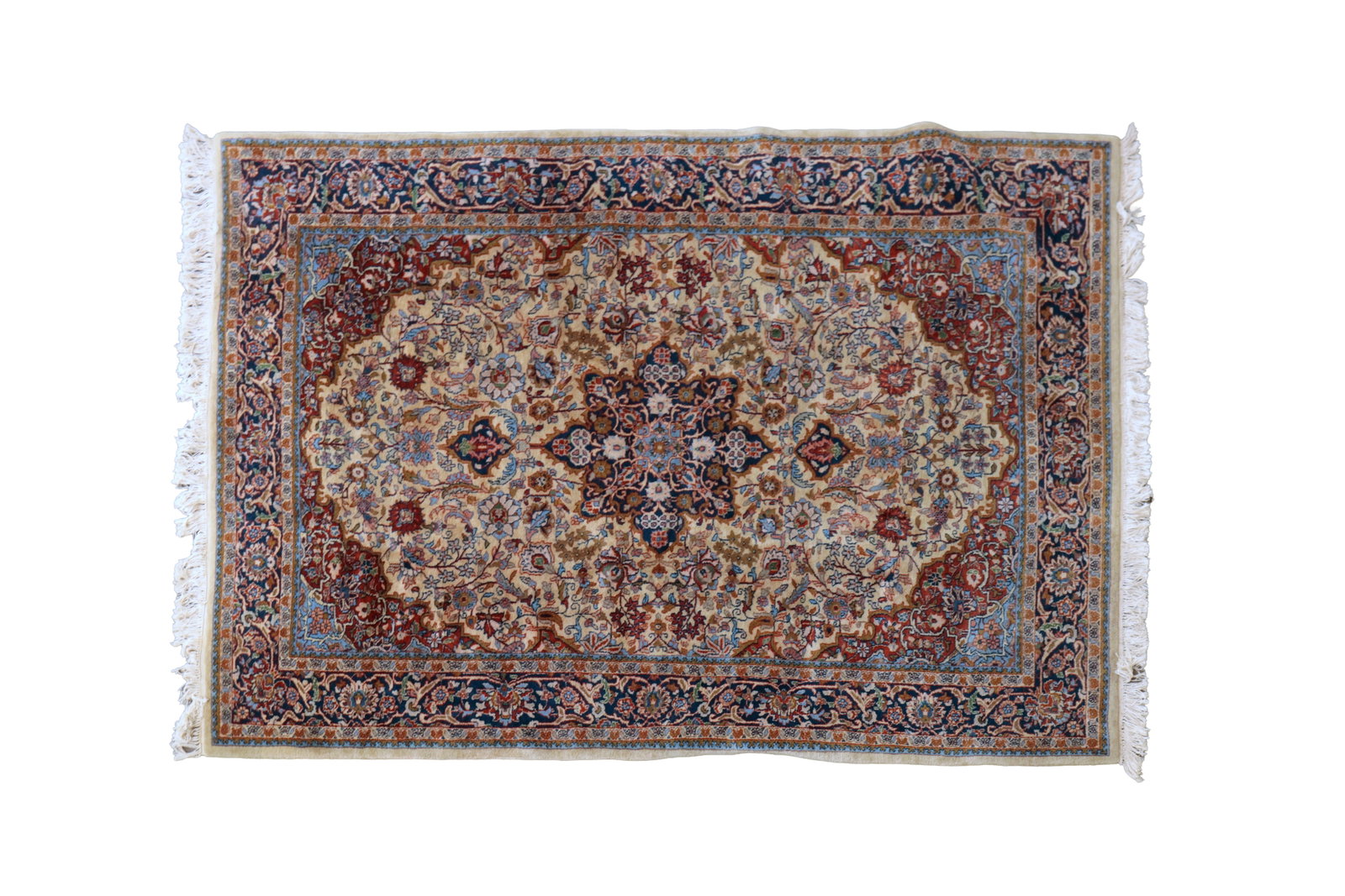 PERSIAN ISFAHAN AREA RUG. (1 of 3)