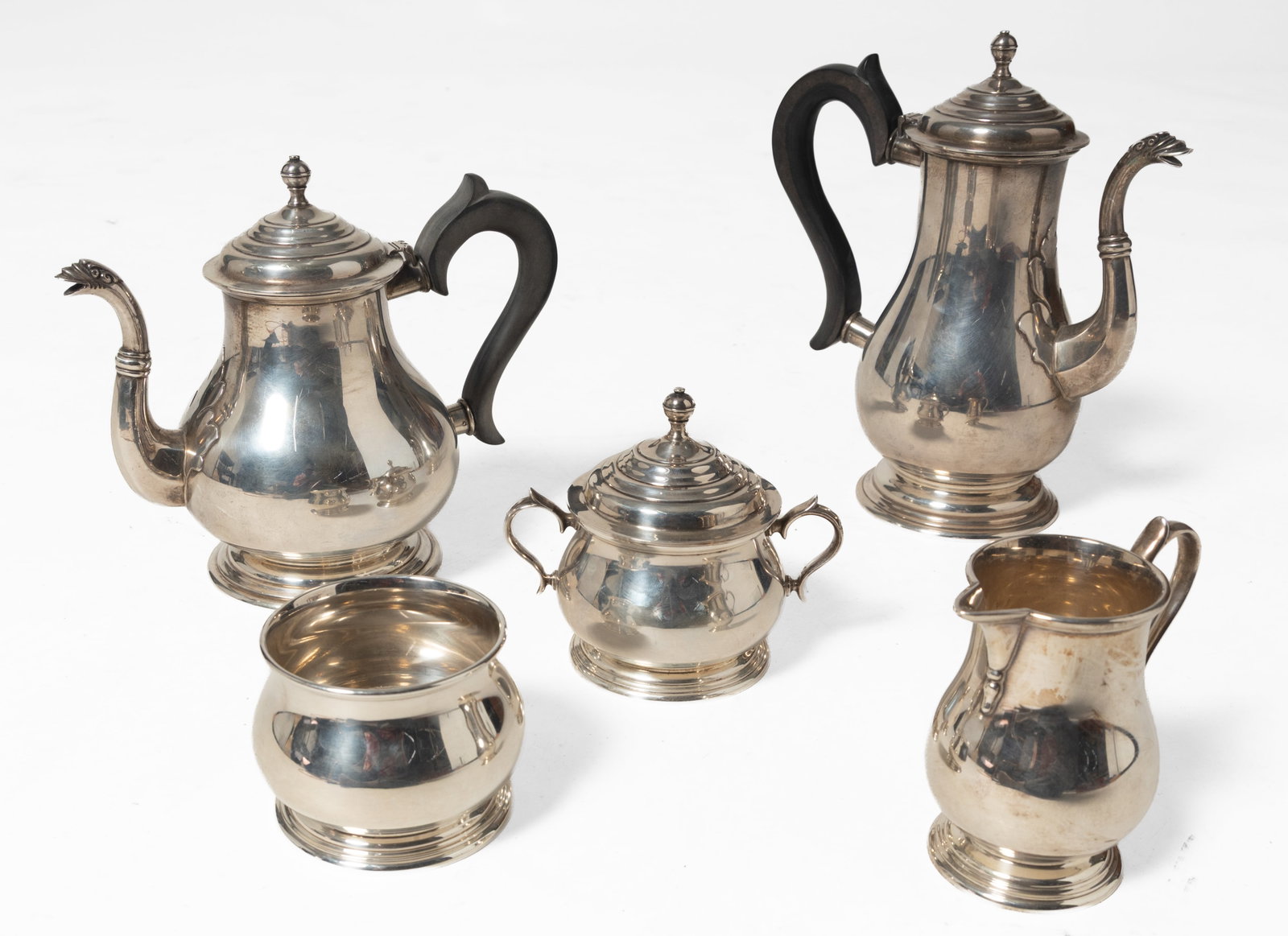LUNT JOHN CONEY REPRODUCTION STERLING SILVER TEA SET. (1 of 9)