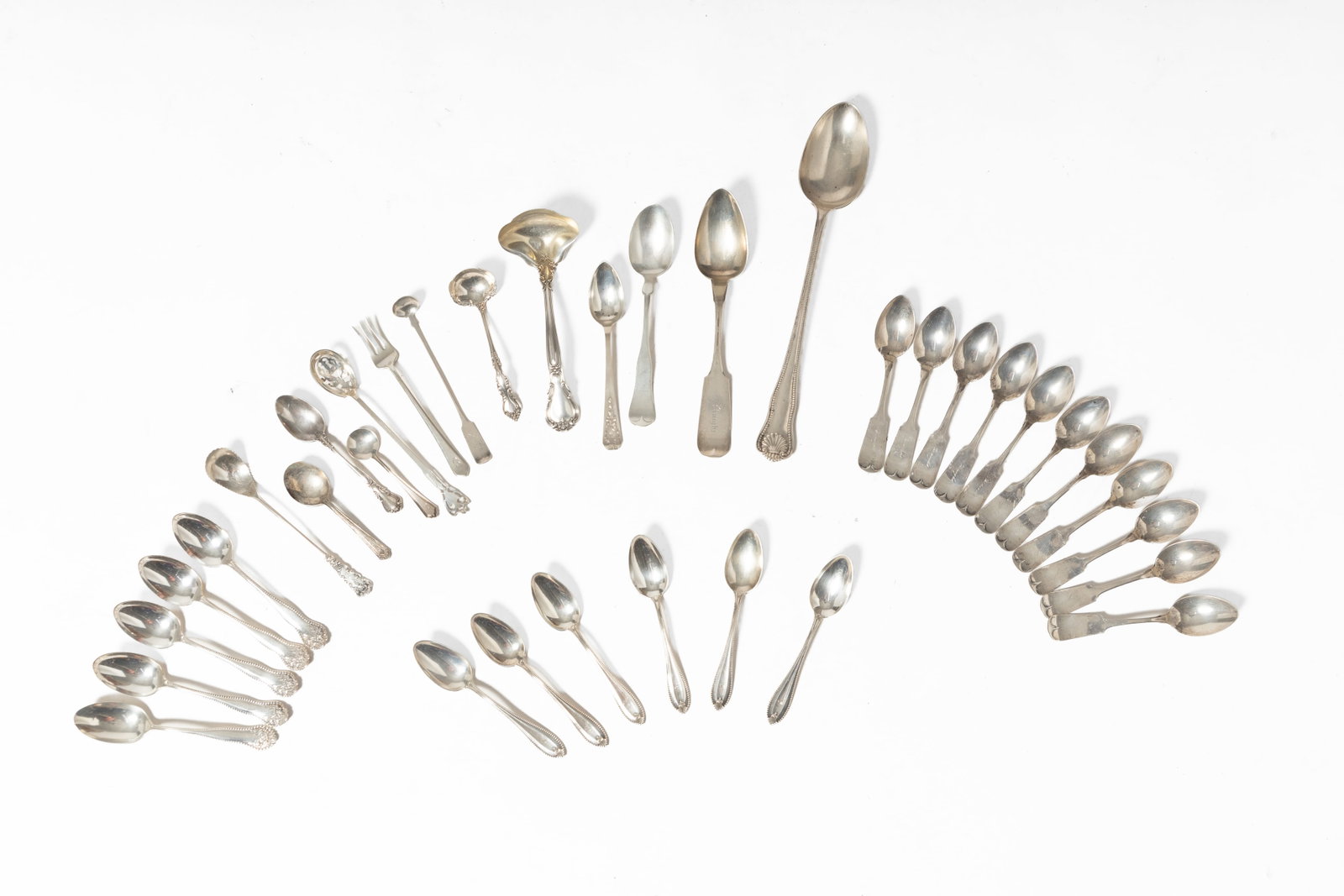 COLLECTION OF STERLING AND COIN SILVER. (1 of 10)