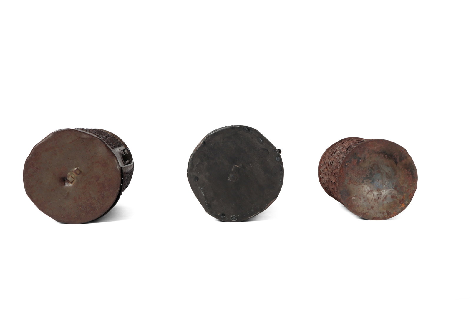 THREE PUNCHED TIN CANDLE LANTERNS. - 5