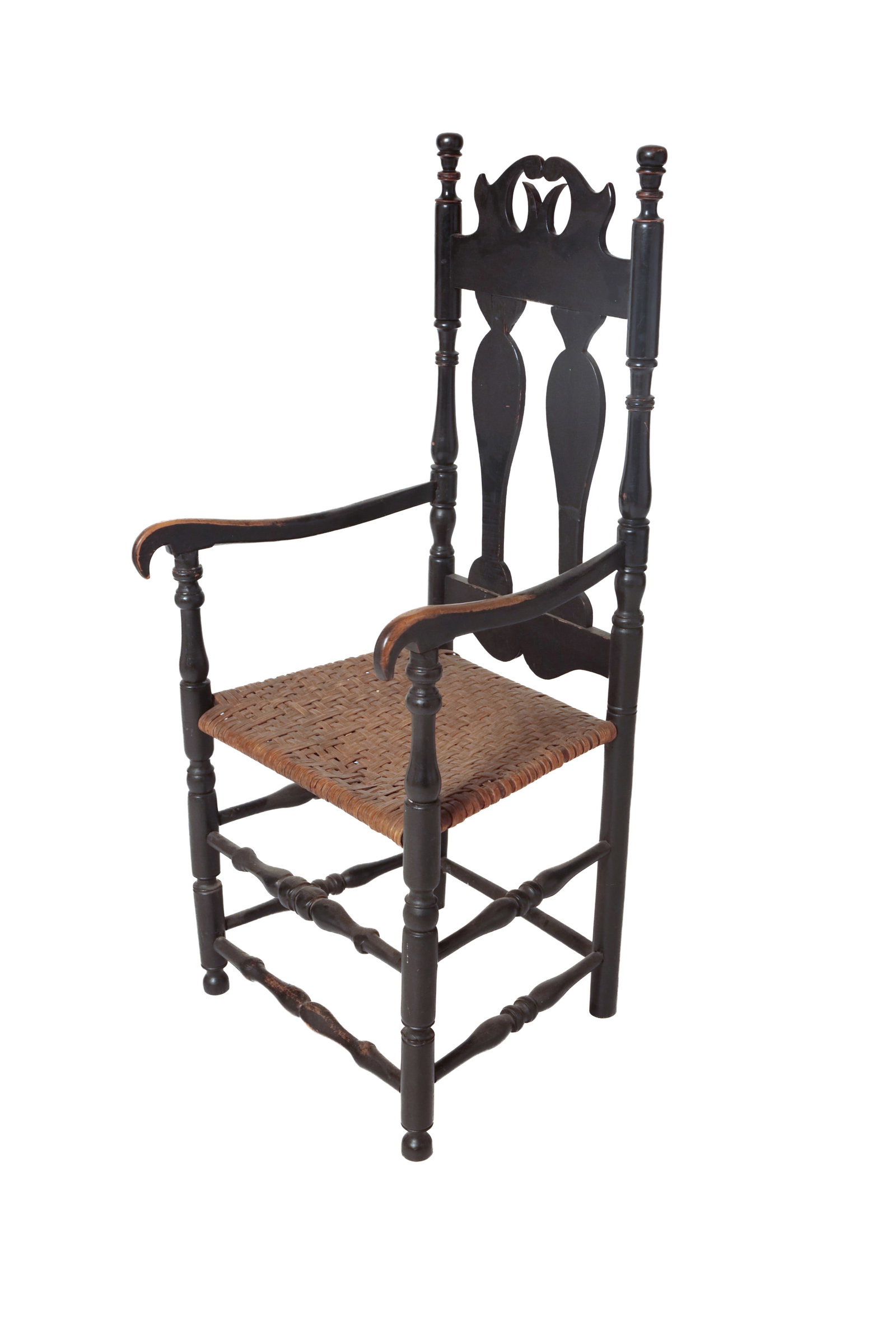 QUEEN ANNE HEART AND CROWN ARMCHAIR. (1 of 8)