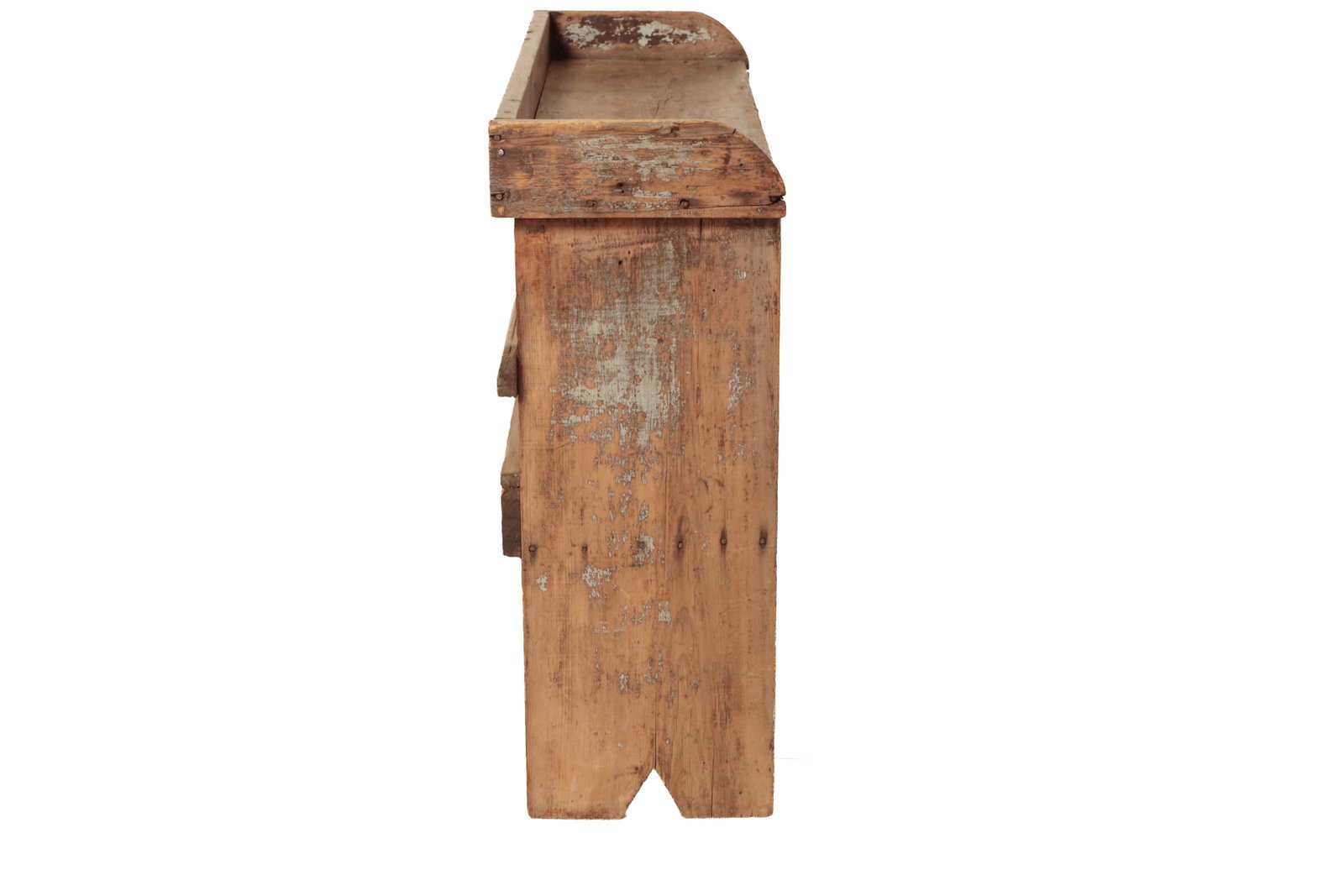 EARLY PAINTED BUCKET BENCH. - 13