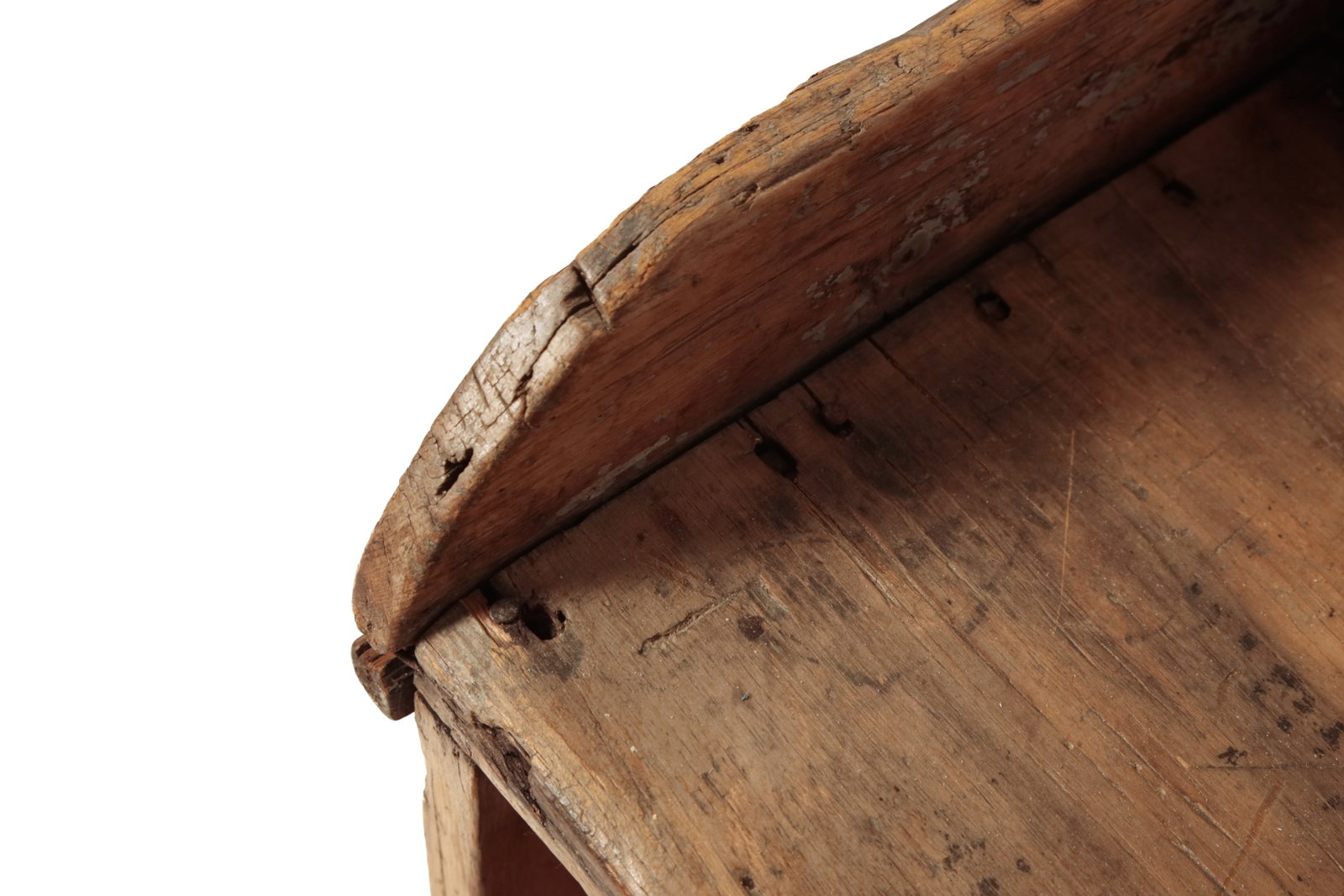 EARLY PAINTED BUCKET BENCH. - 8