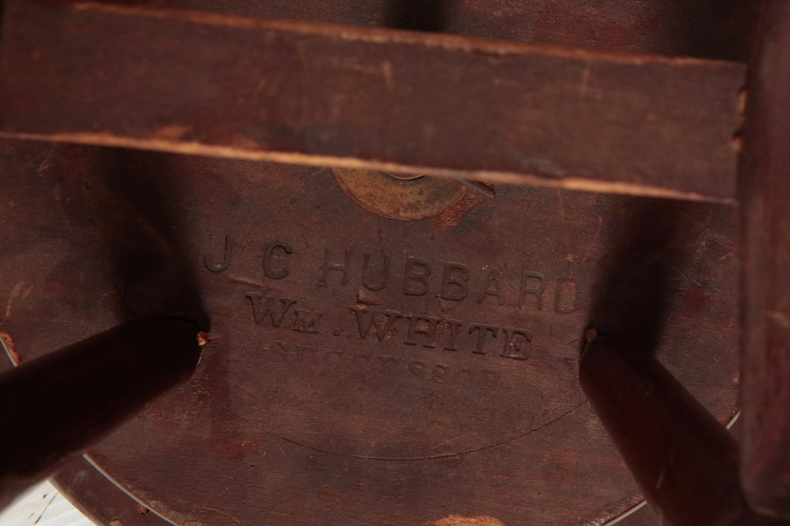 HUBBARD & WHITE WINDSOR STOOL. - 6