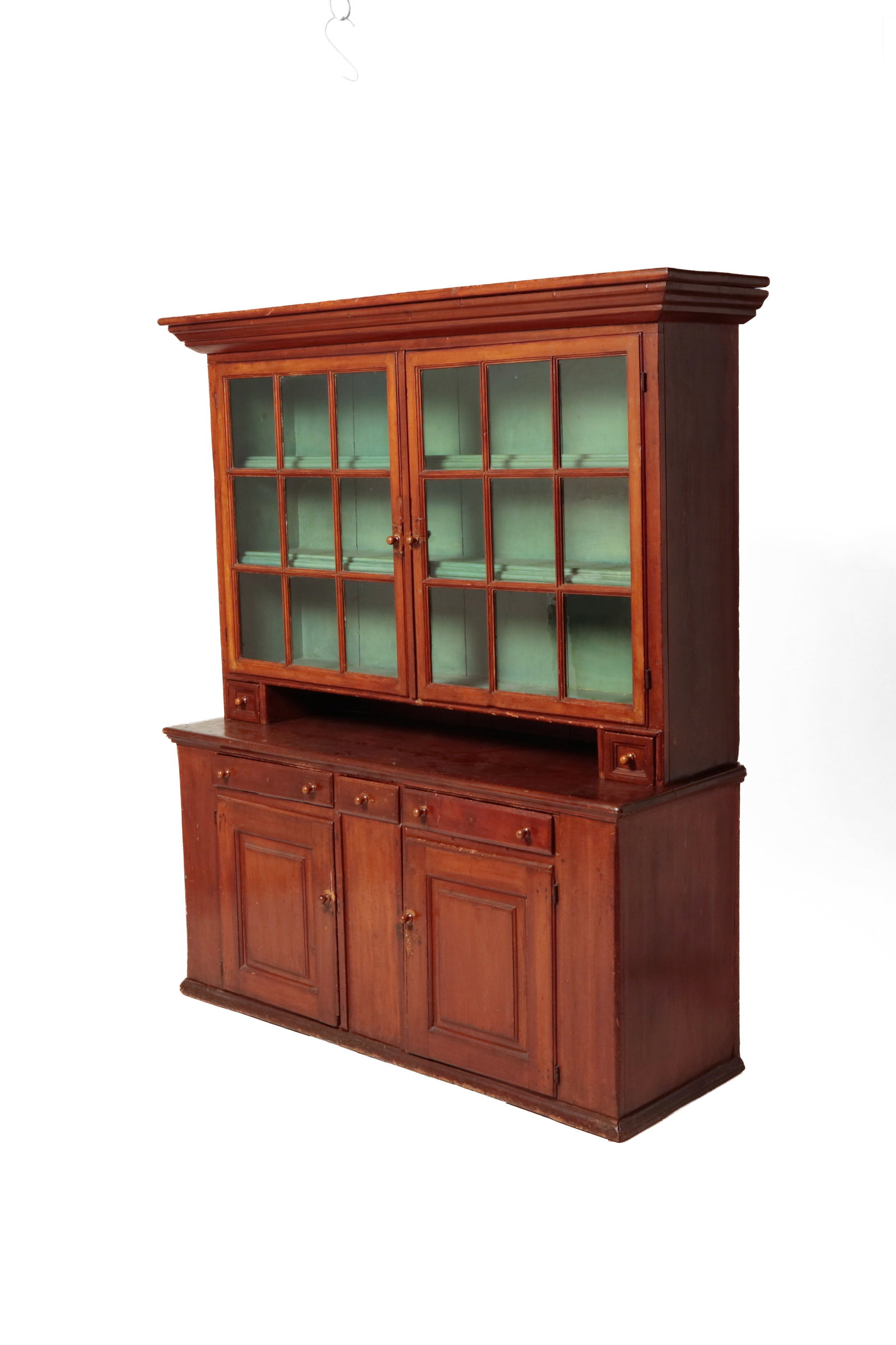 NEW ENGLAND STEP-BACK CUPBOARD. (1 of 9)