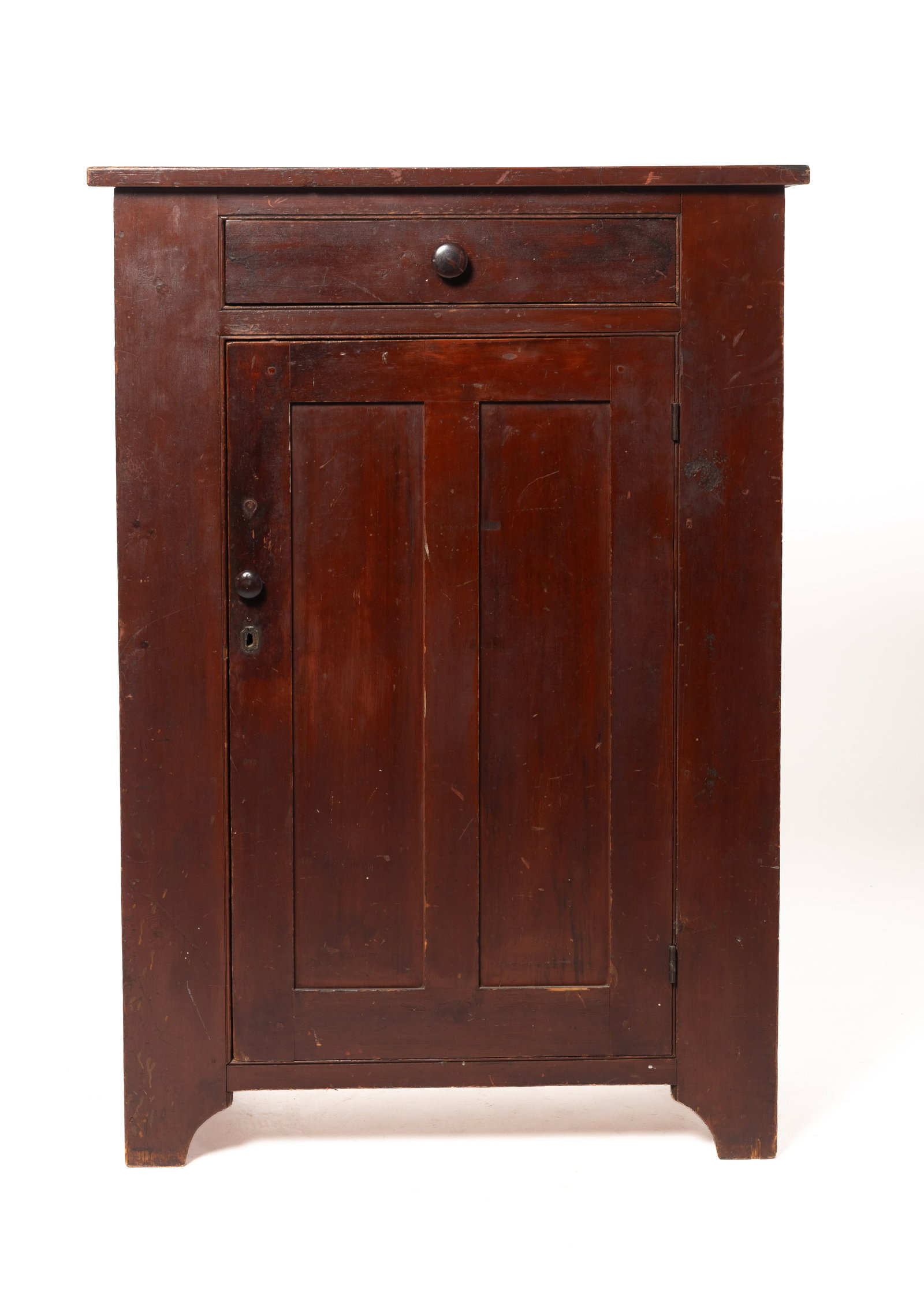 JELLY CUPBOARD WITH ORIGINAL RED WASH FINISH. (1 of 3)