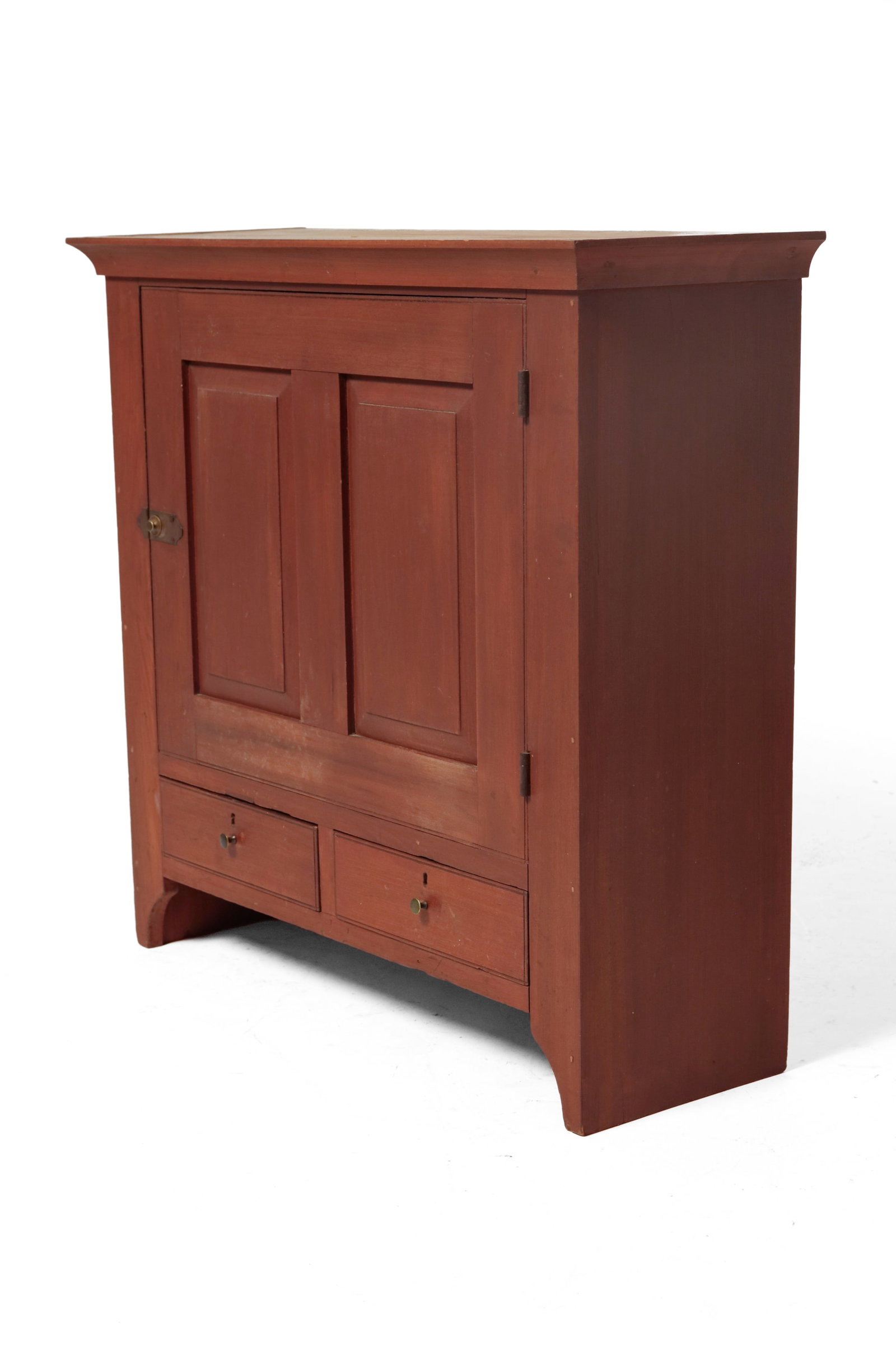 COUNTERTOP CUPBOARD WITH ORIGINAL RED WASH. (1 of 10)