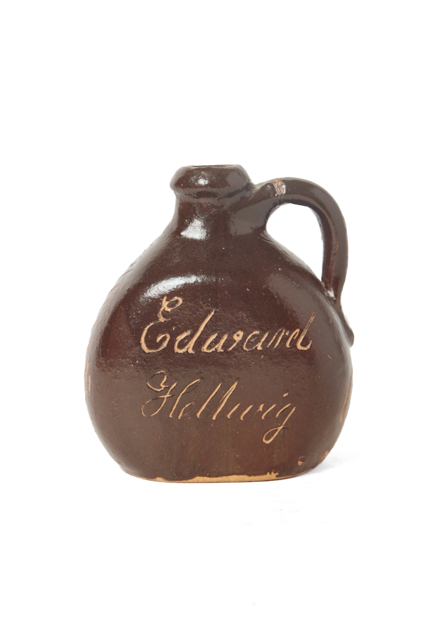 DIMINUTIVE SCRATCH JUG, DATED 1868. - 2
