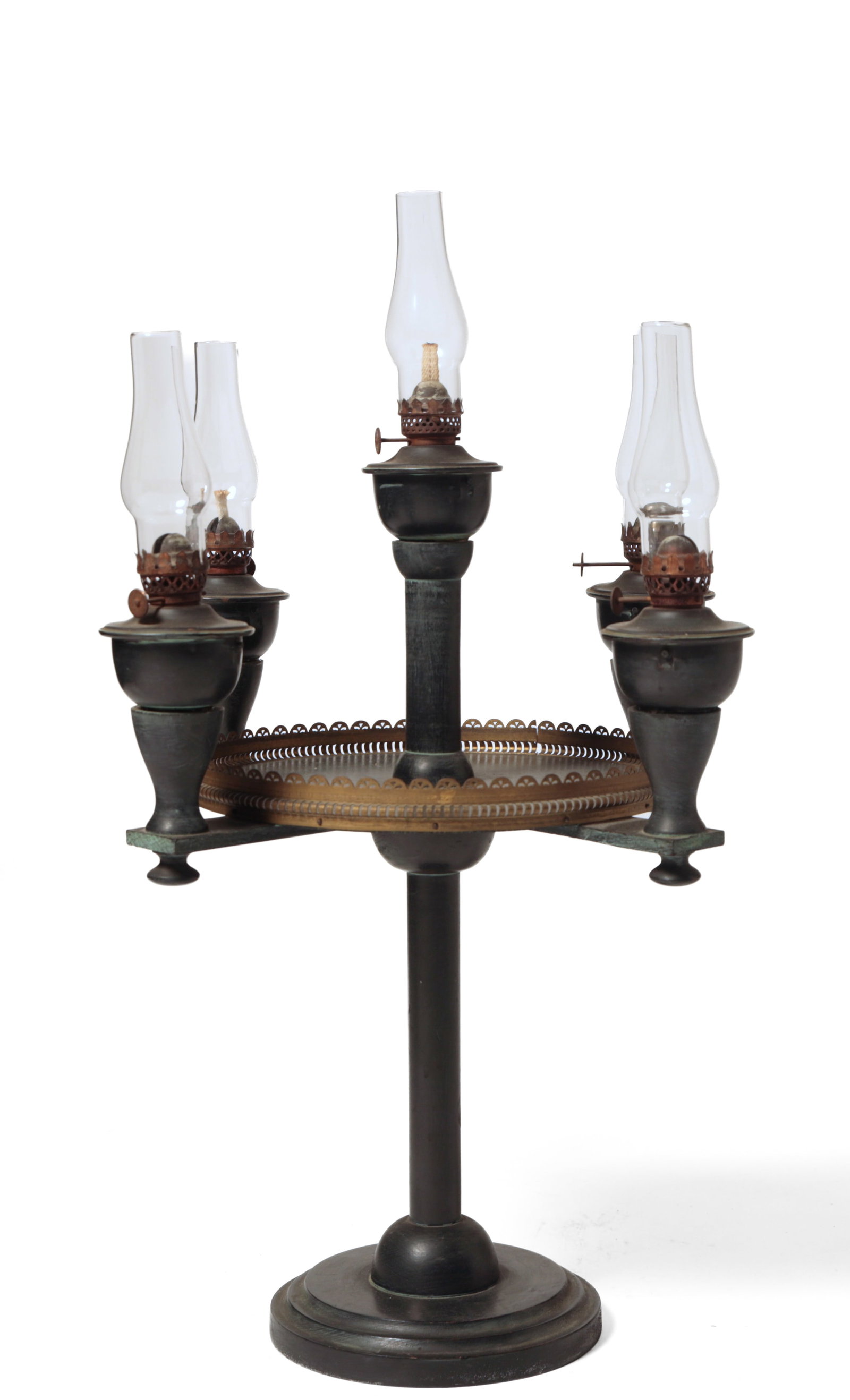 PRIMITIVE FIVE-LIGHT CANDELABRA. - 2