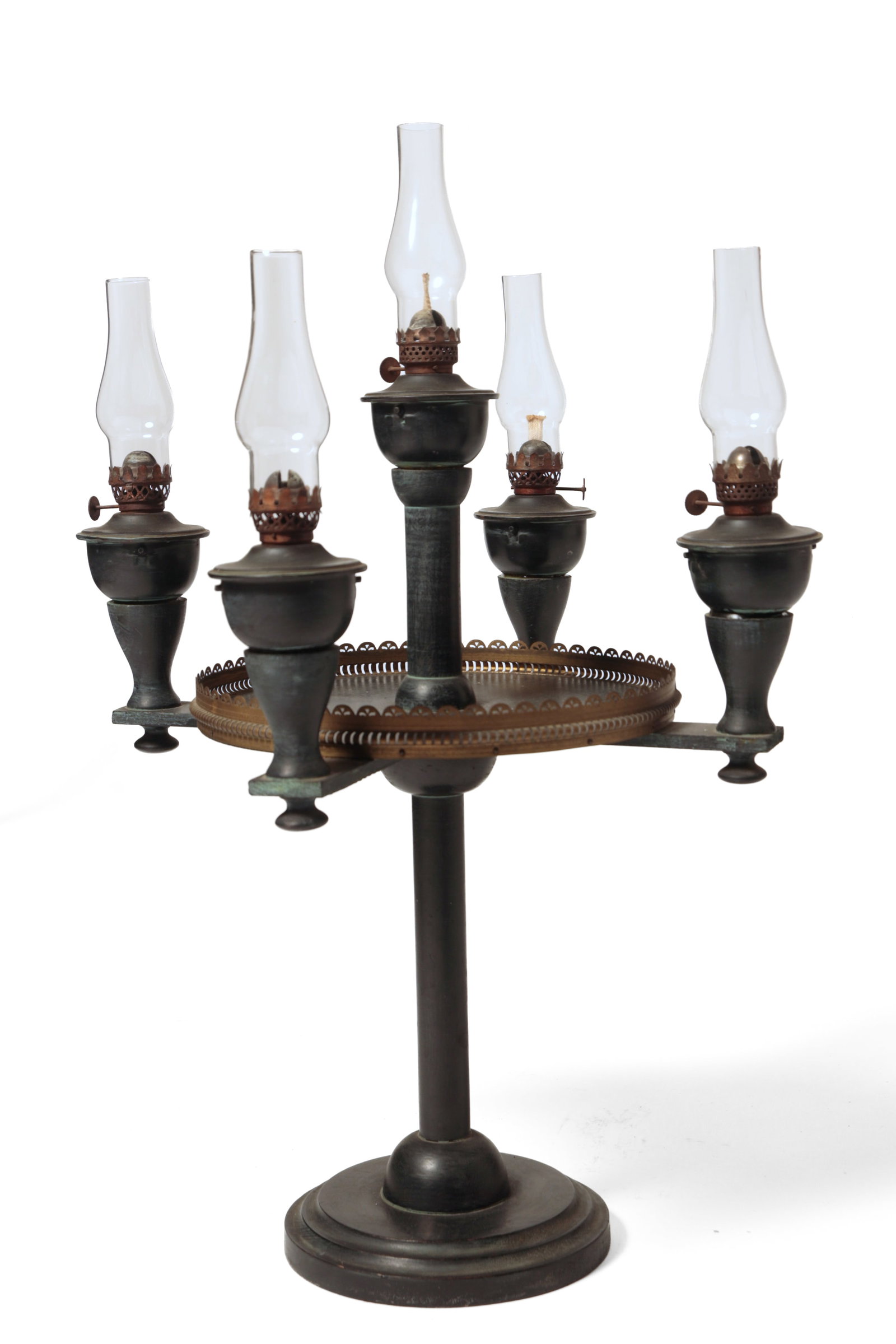 PRIMITIVE FIVE-LIGHT CANDELABRA. - 4