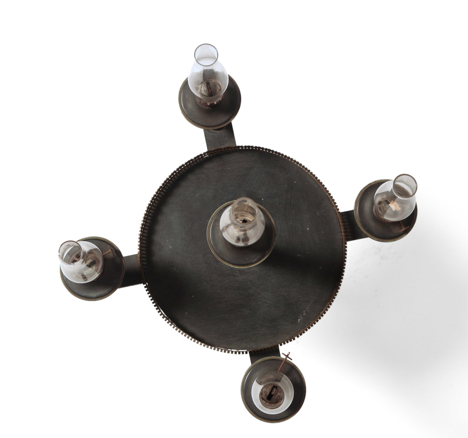 PRIMITIVE FIVE-LIGHT CANDELABRA. - 5