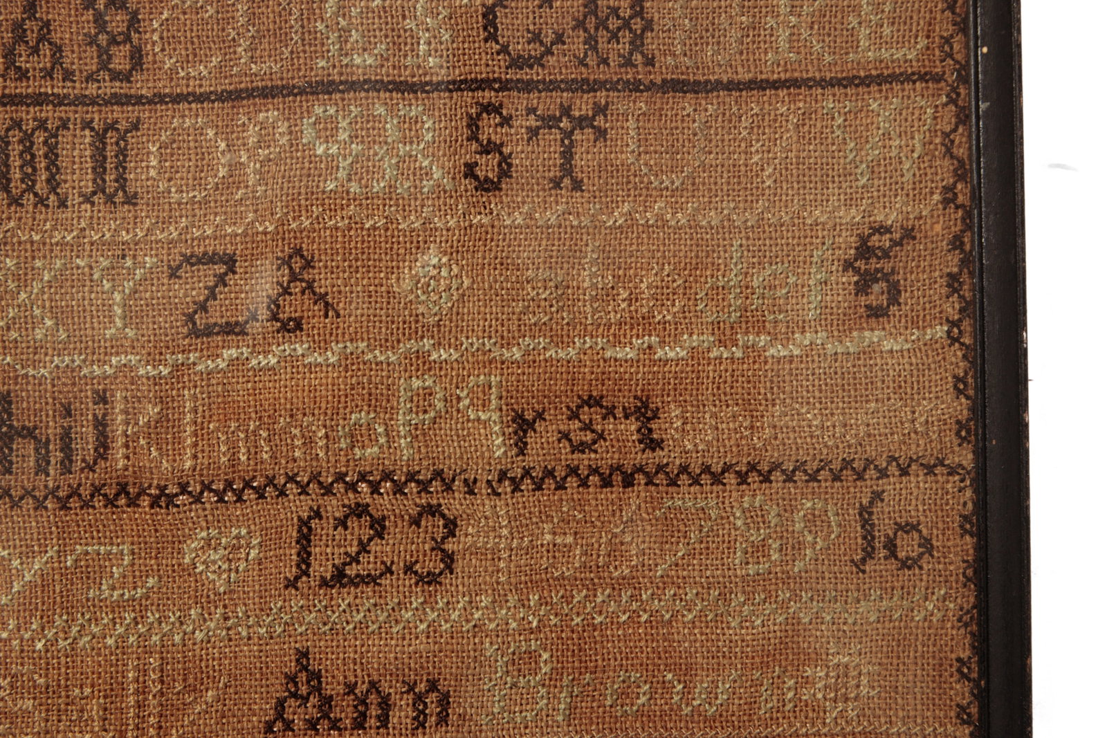 NEEDLEWORK SAMPLER BY SALLY ANN BROWN, DATED 1822. - 4
