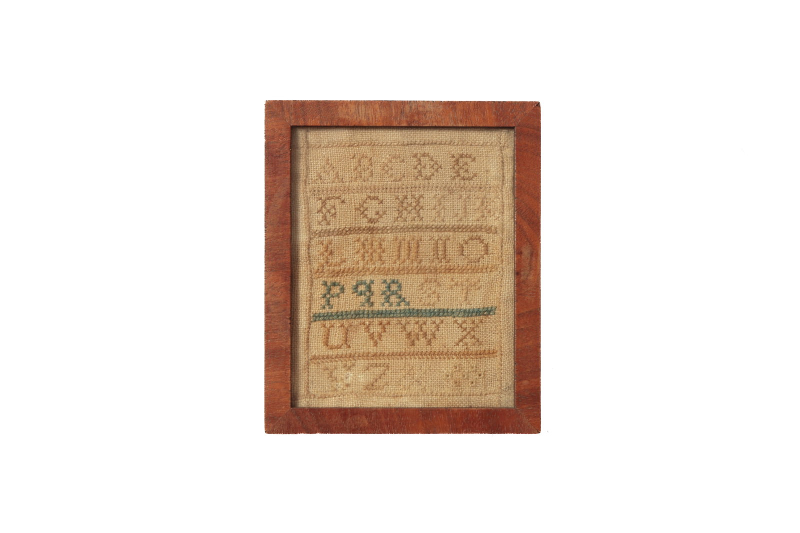 TWO FRAMED NEEDLEWORK SAMPLERS. - 4