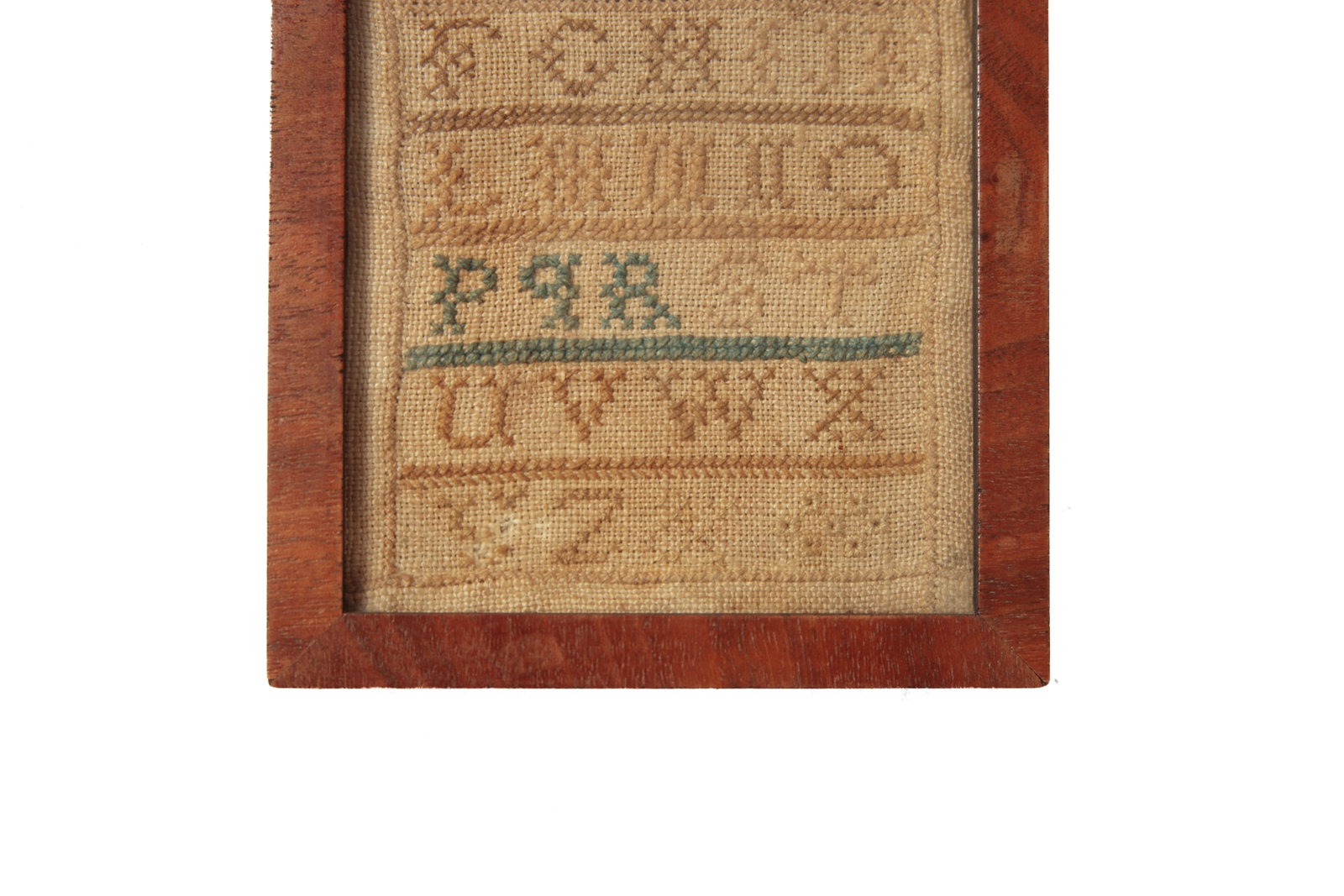 TWO FRAMED NEEDLEWORK SAMPLERS. - 5