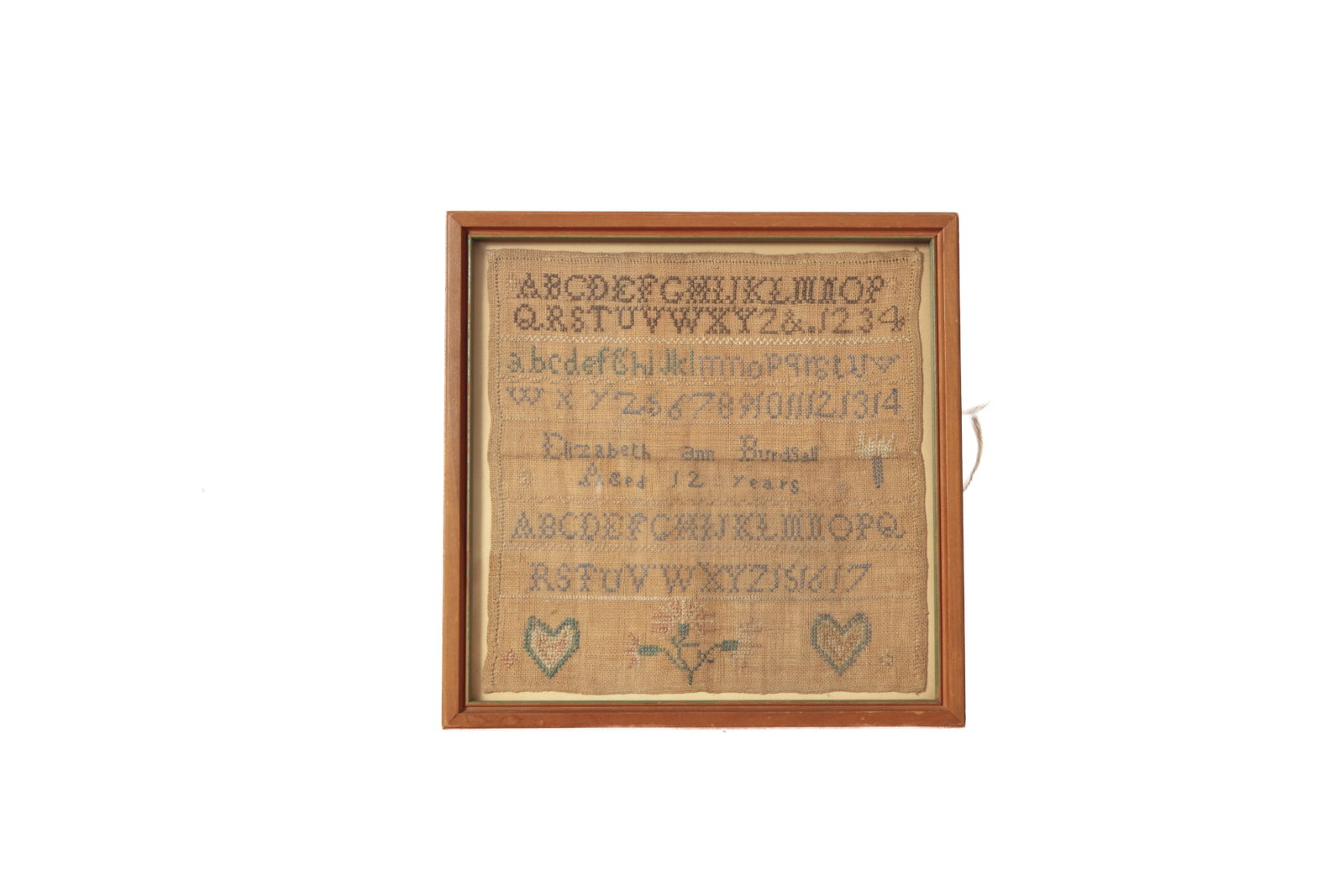 TWO FRAMED NEEDLEWORK SAMPLERS. - 6