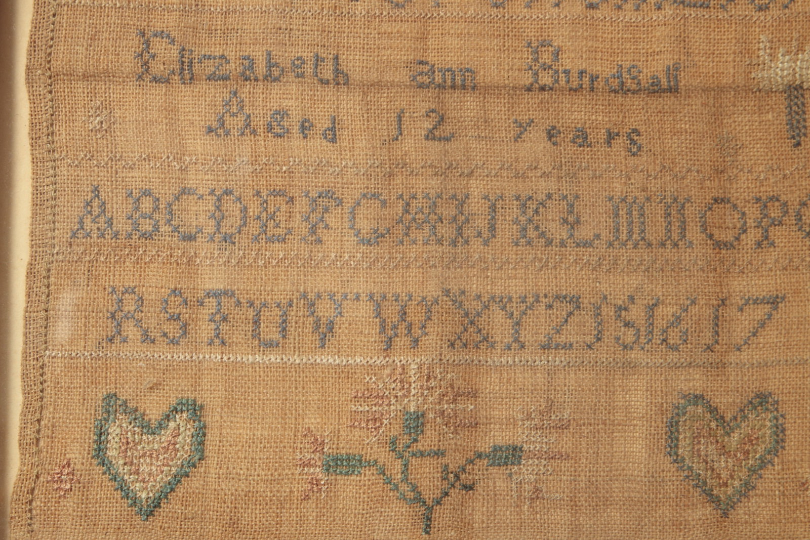 TWO FRAMED NEEDLEWORK SAMPLERS. - 7