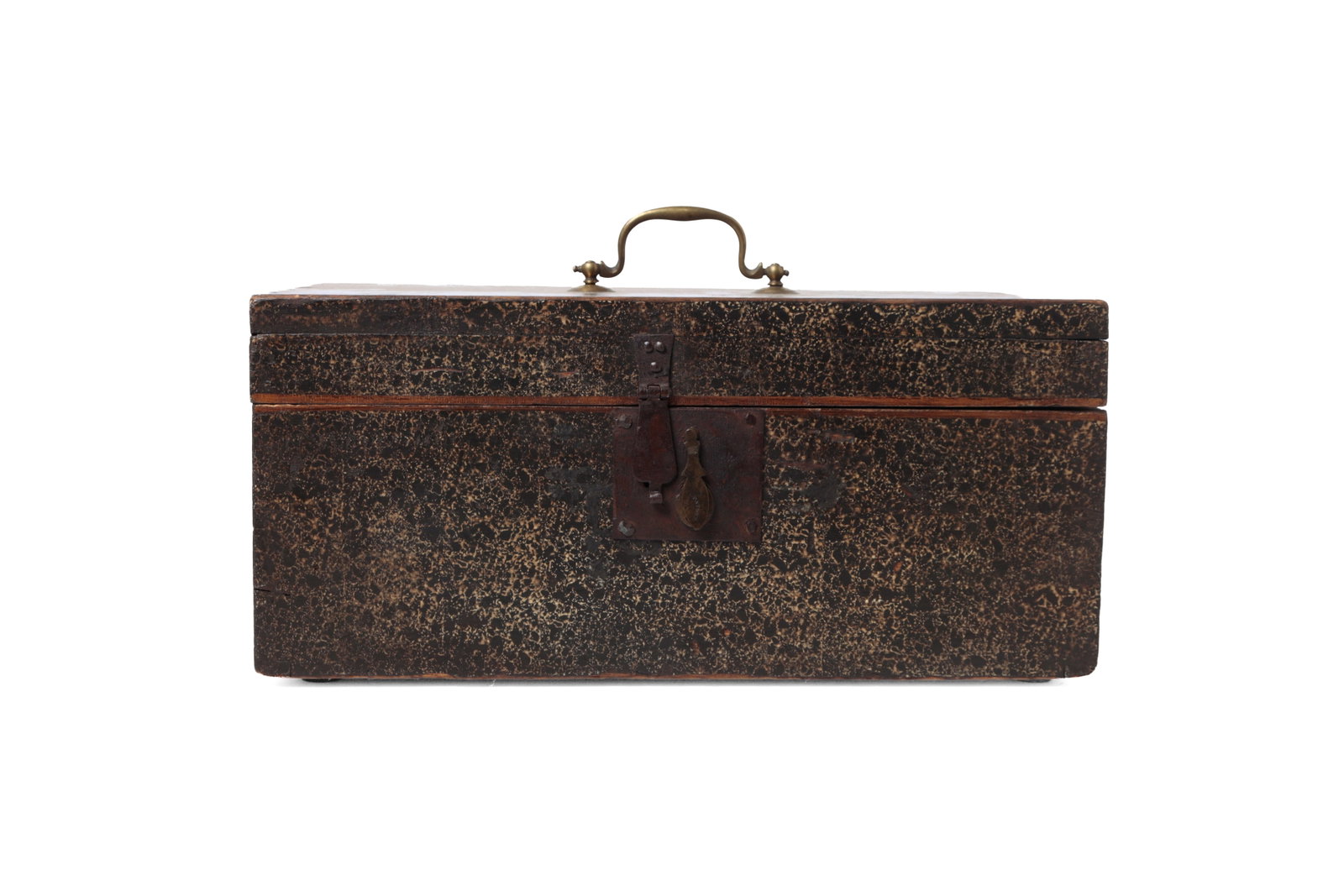 NEW ENGLAND PAINTED DOCUMENT BOX. (1 of 10)
