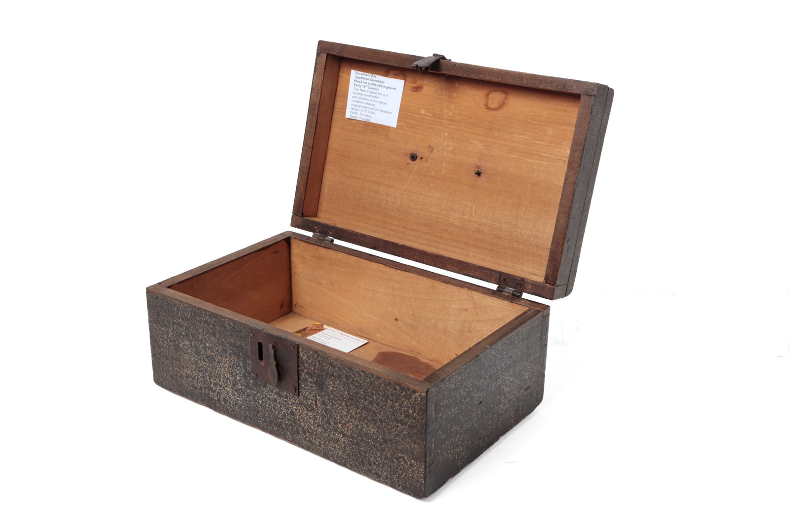 NEW ENGLAND PAINTED DOCUMENT BOX. - 2
