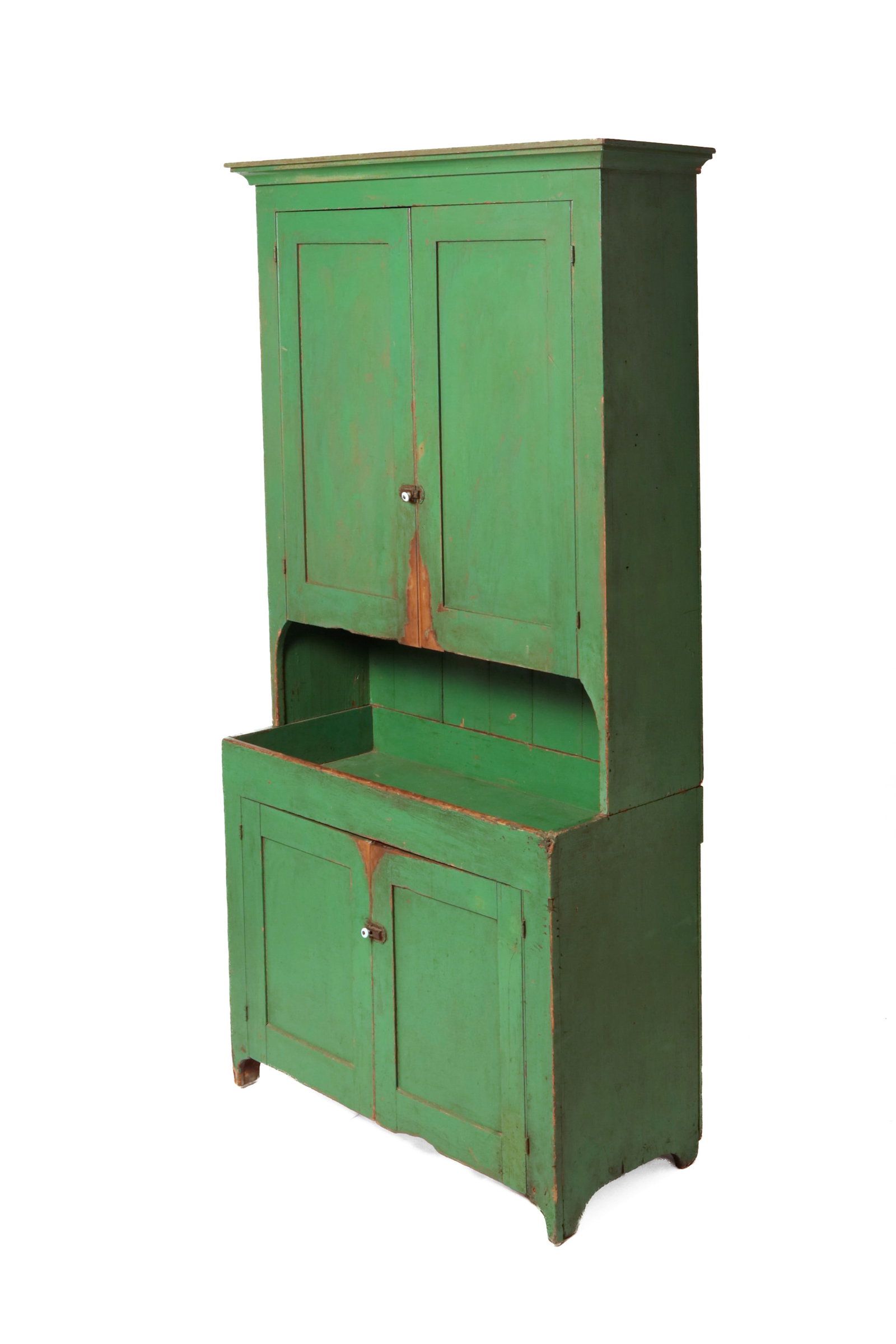 COUNTRY PAINTED DRY SINK WITH CUPBOARD TOP. (1 of 9)