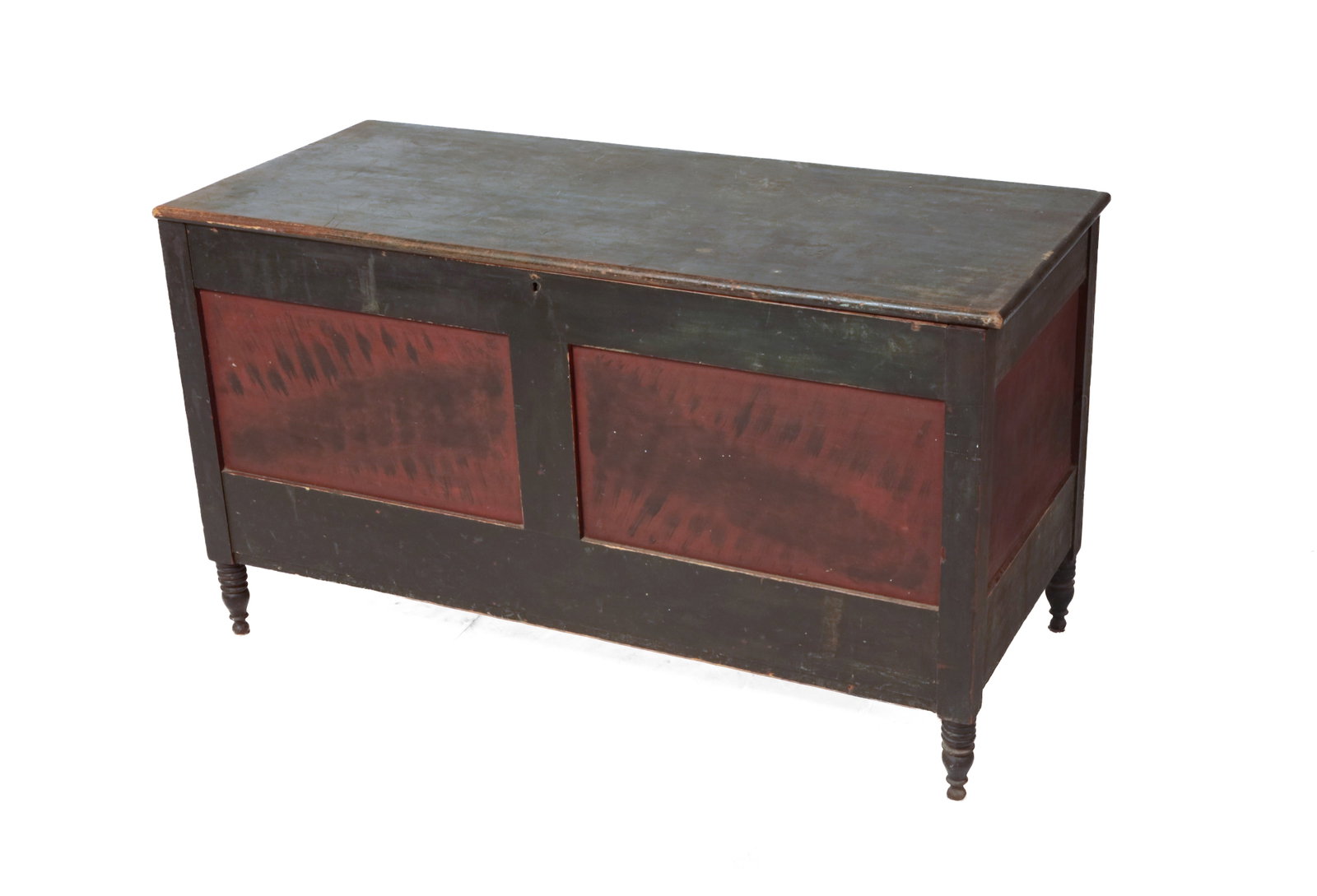 SHERATON PAINT-DECORATED BLANKET CHEST. (1 of 5)