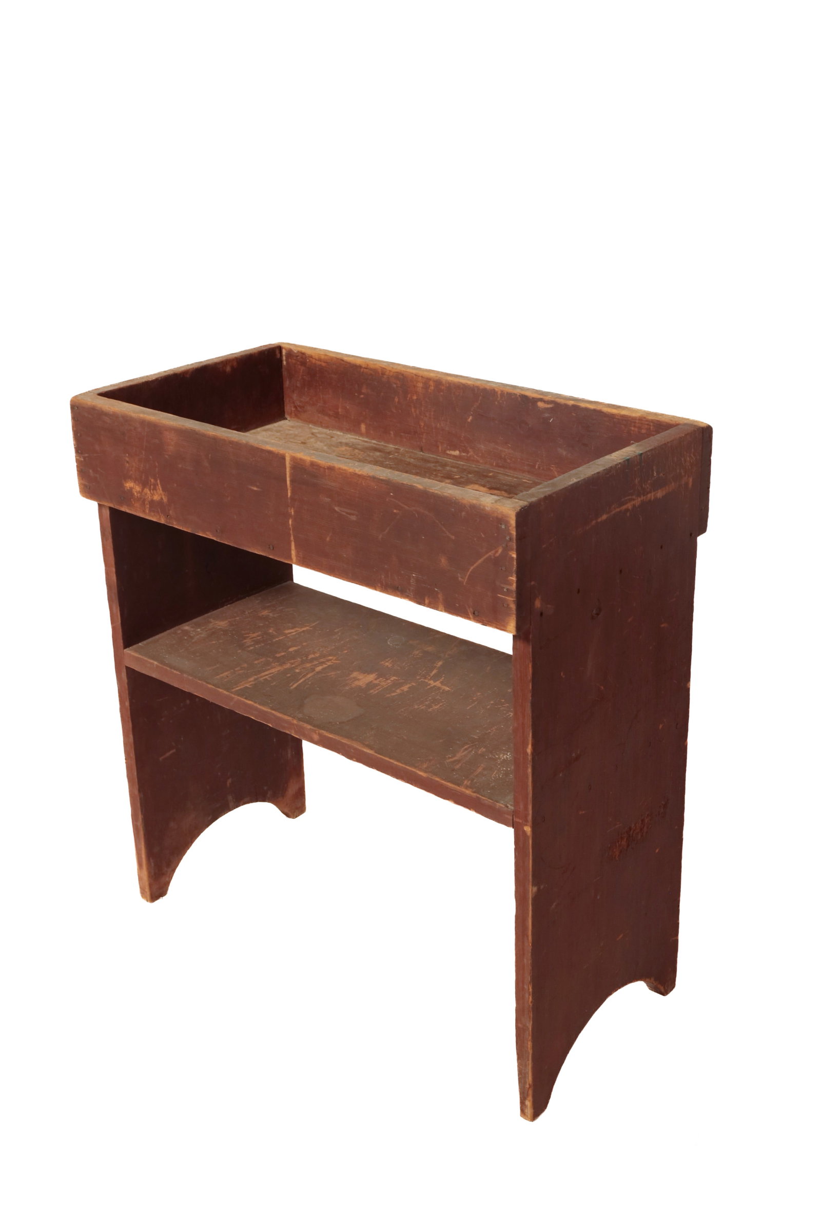 BUCKET BENCH IN ORIGINAL RED PAINT. (1 of 12)