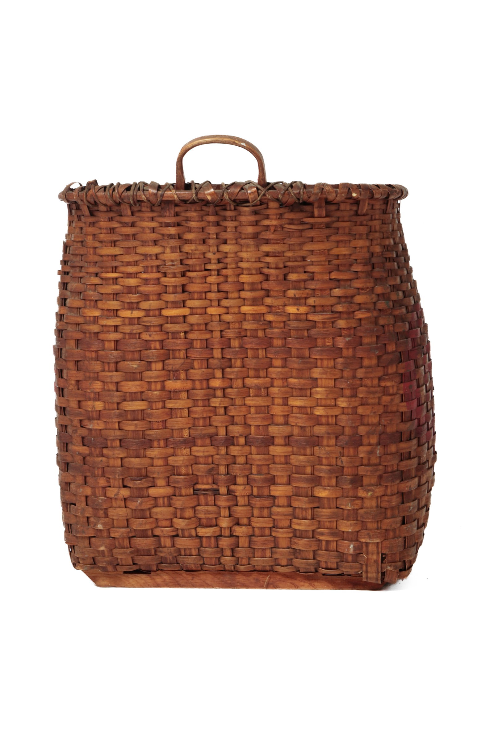 PAINT-DECORATED COMMODE WITH A SPLINT BASKET BACKPACK. - 13