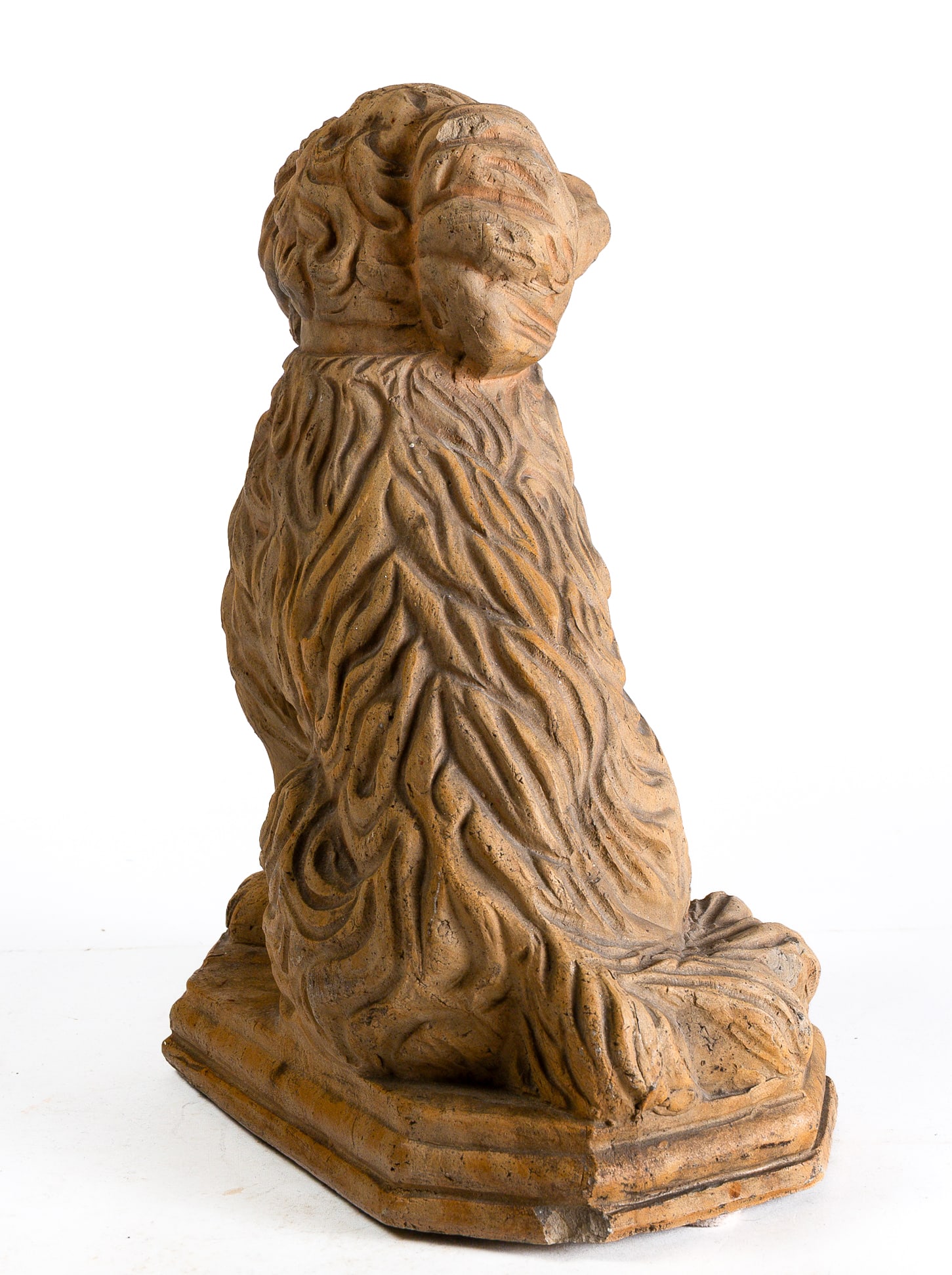 OHIO BUFF CLAY SEATED SPANIEL. - 2