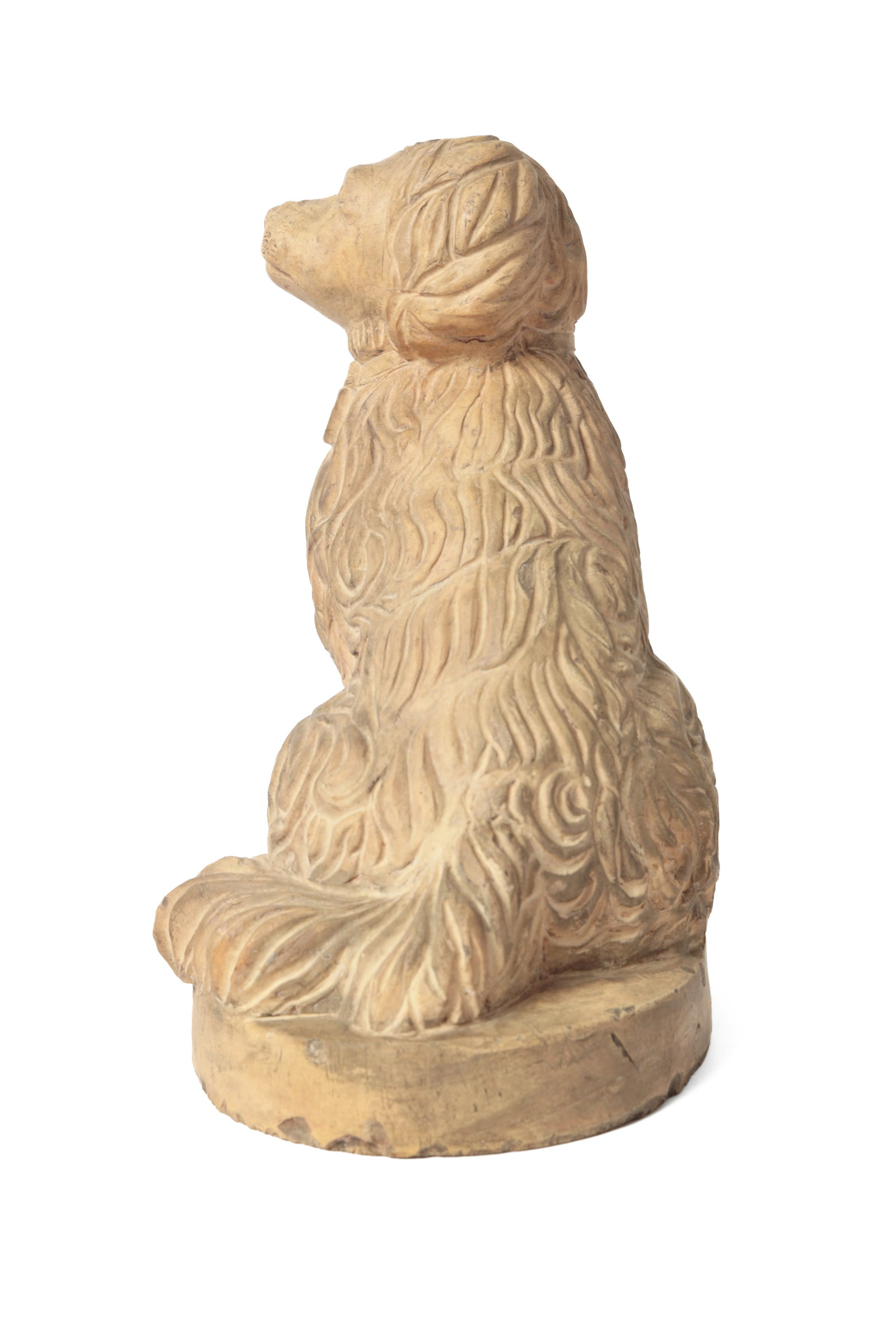 OHIO BUFF CLAY SEATED SPANIEL. - 3